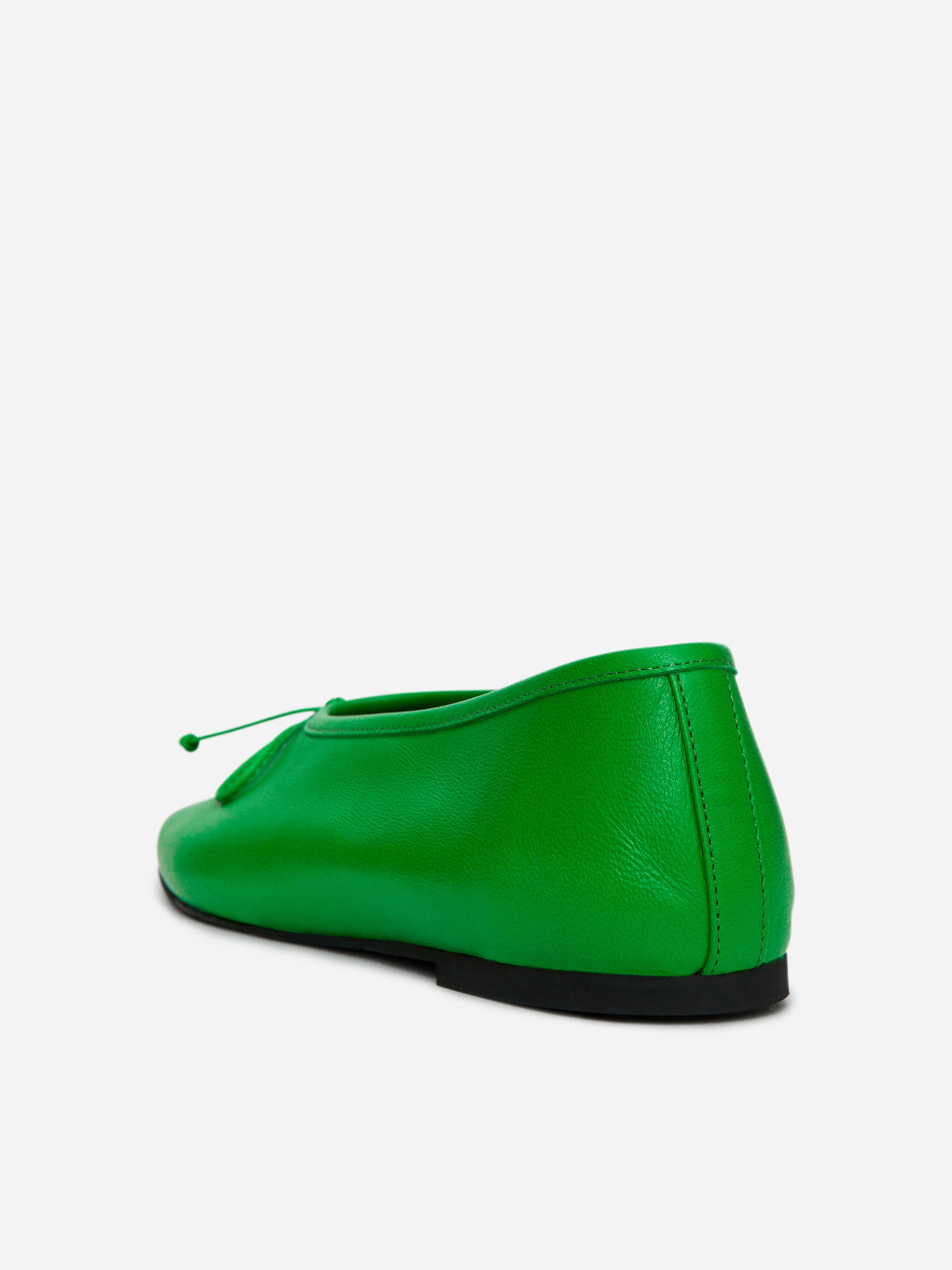 Leather Ballerinas - Green - Women - StillMedia/DescriptiveStillLife - 3