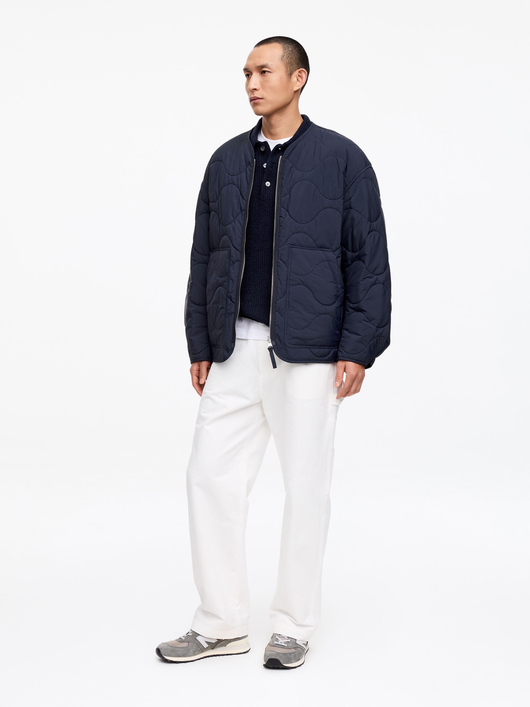 Chaqueta interior acolchada - Azul oscuro - Corte estándar - Men - StillMedia/Lookbook - 3