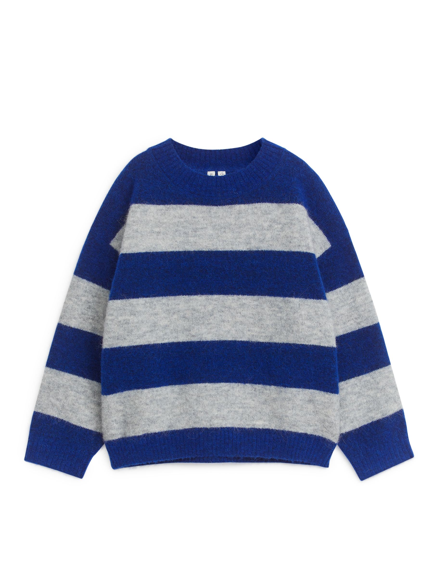 Sweter w paski z mieszanki wełny i alpaki - Blue/Grey - Fason normalny - Children - StillMedia/DescriptiveStillLife - 3