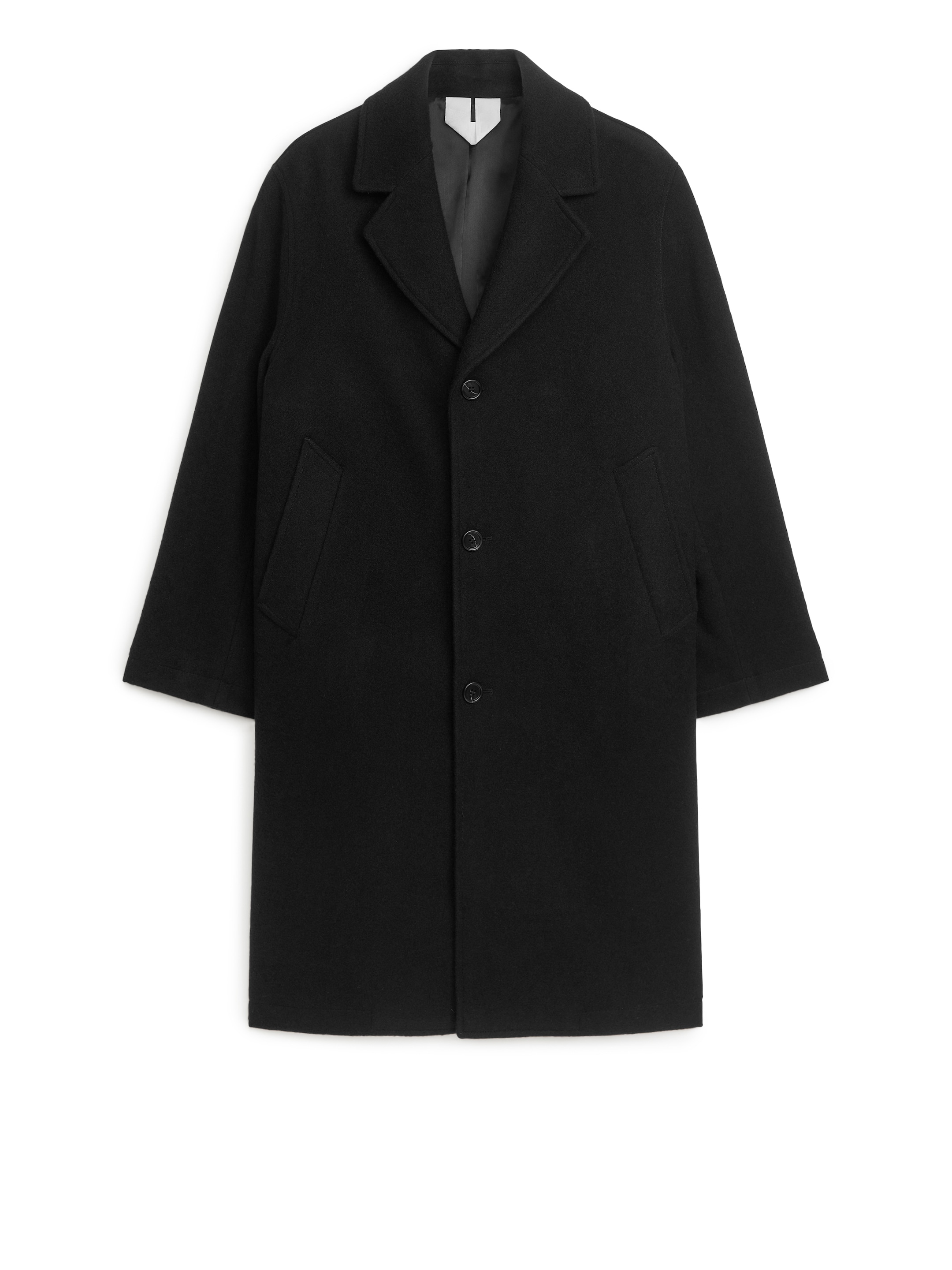 Single-Breasted Wool-Blend Coat - Black - Oversized - Men - StillMedia/DescriptiveStillLife - 1