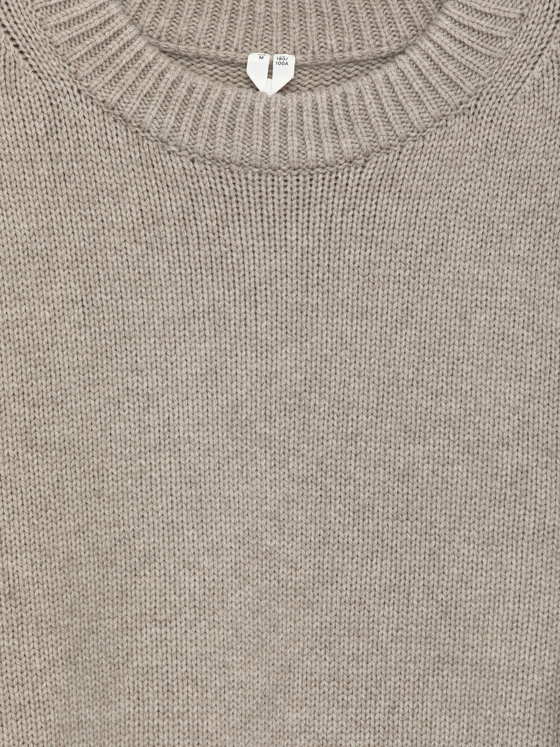 Heavy Knit Wool Jumper - Beige Melange - Relaxed fit - Men - StillMedia/DescriptiveDetail - 2