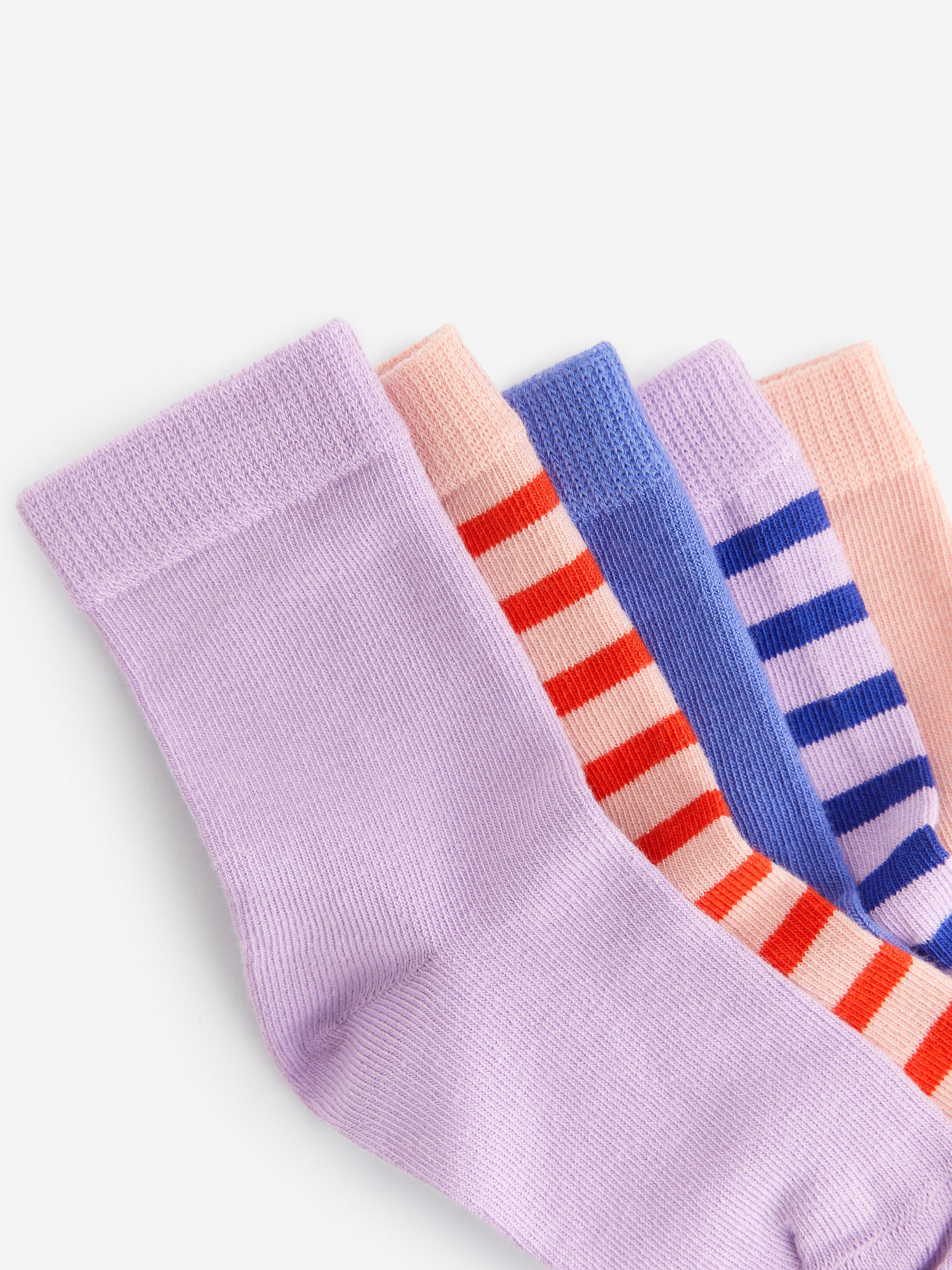 Cotton Socks Set of 5 - Lilac/Red/Blue - Children - StillMedia/DescriptiveDetail - 3