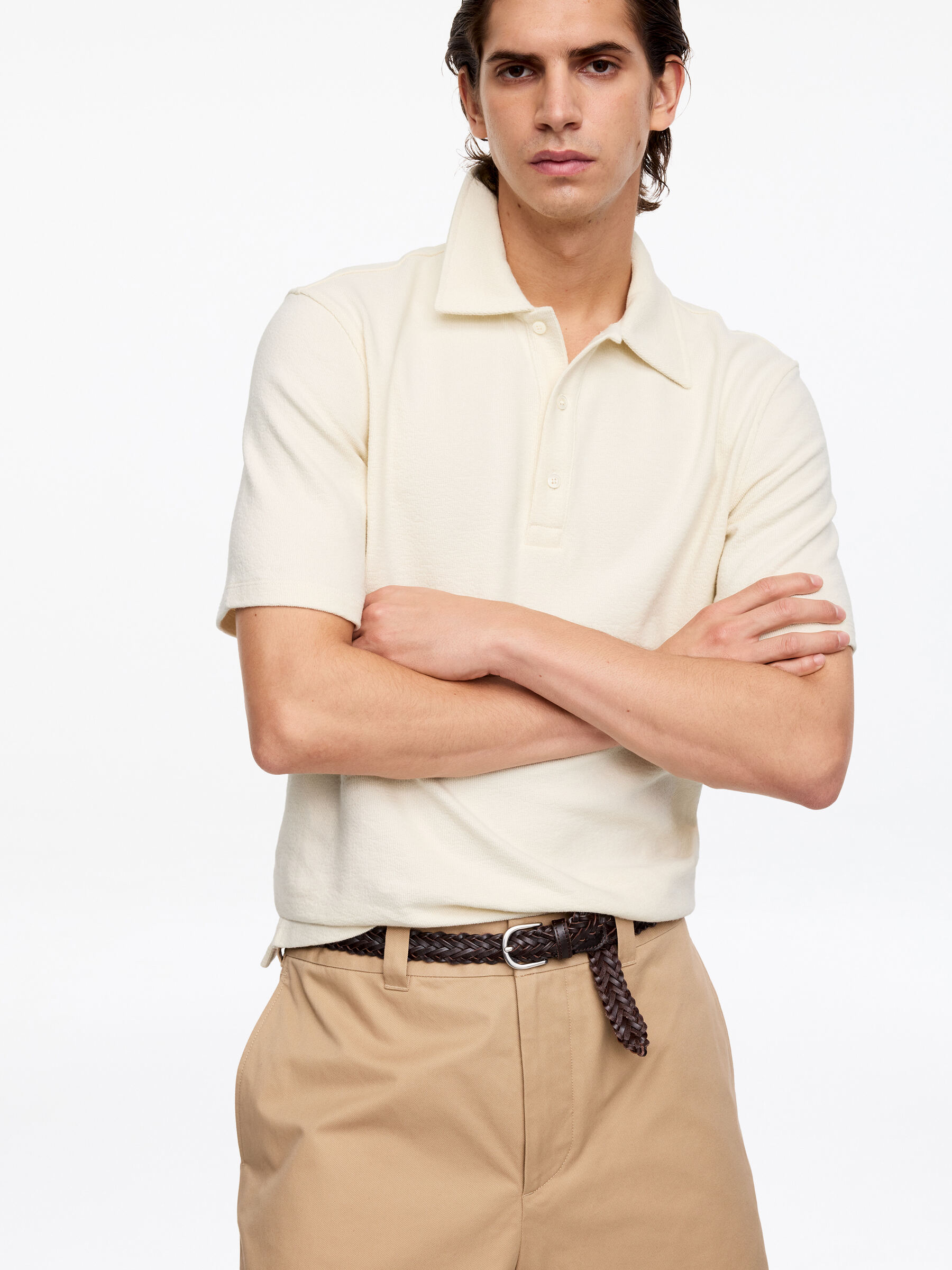 Kurzärmliges Polohemd - Cremeweiß - Regular Fit - Men - StillMedia/Lookbook - 9