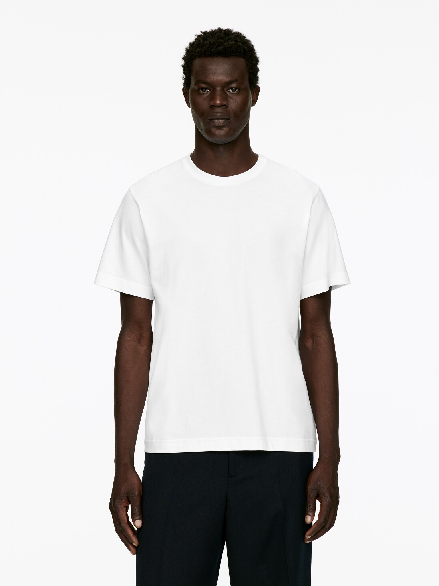 T-shirt décontracté 220 GSM - Blanc/Bleu foncé/Blanc cassé/Gris clair chiné/Marron foncé/Noir/Vert kaki