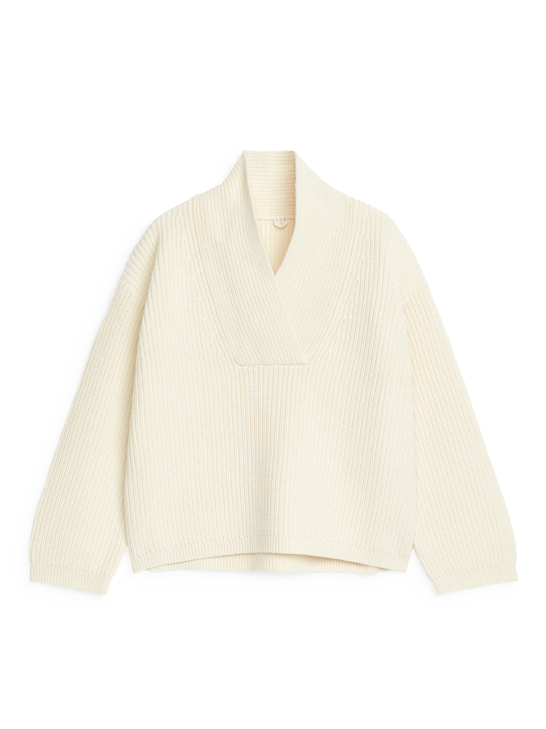 View larger image: Shawl Collar Jumper - Off White - Ladies | H&M GB 1