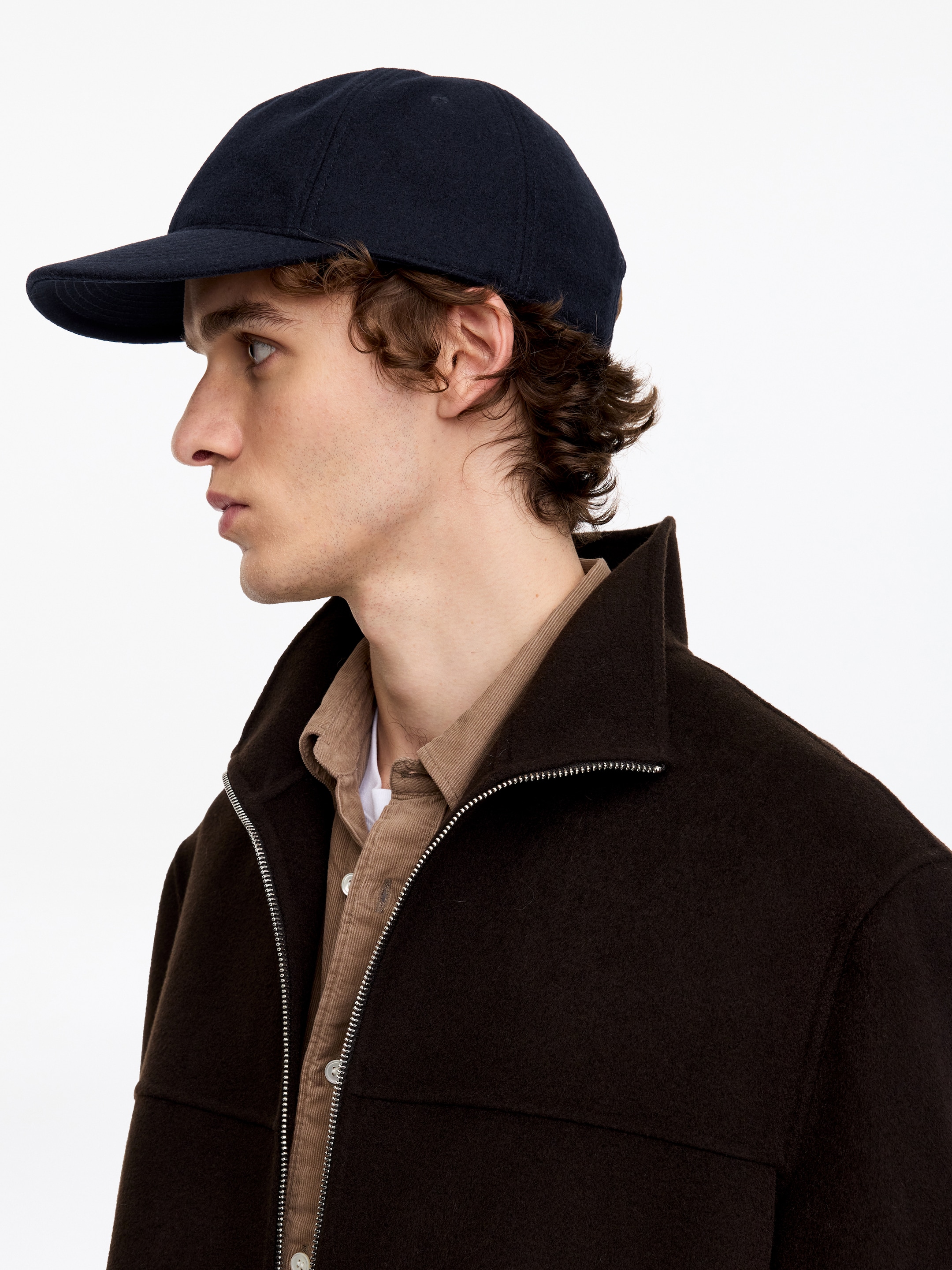 Wool Blend Baseball Cap - Dark Navy - men - StillMedia/Lookbook - 4