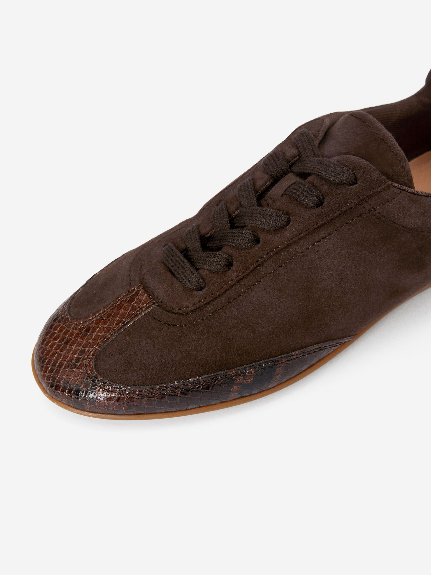 Suede Trainers - Dark Brown - Women - StillMedia/DescriptiveDetail - 7