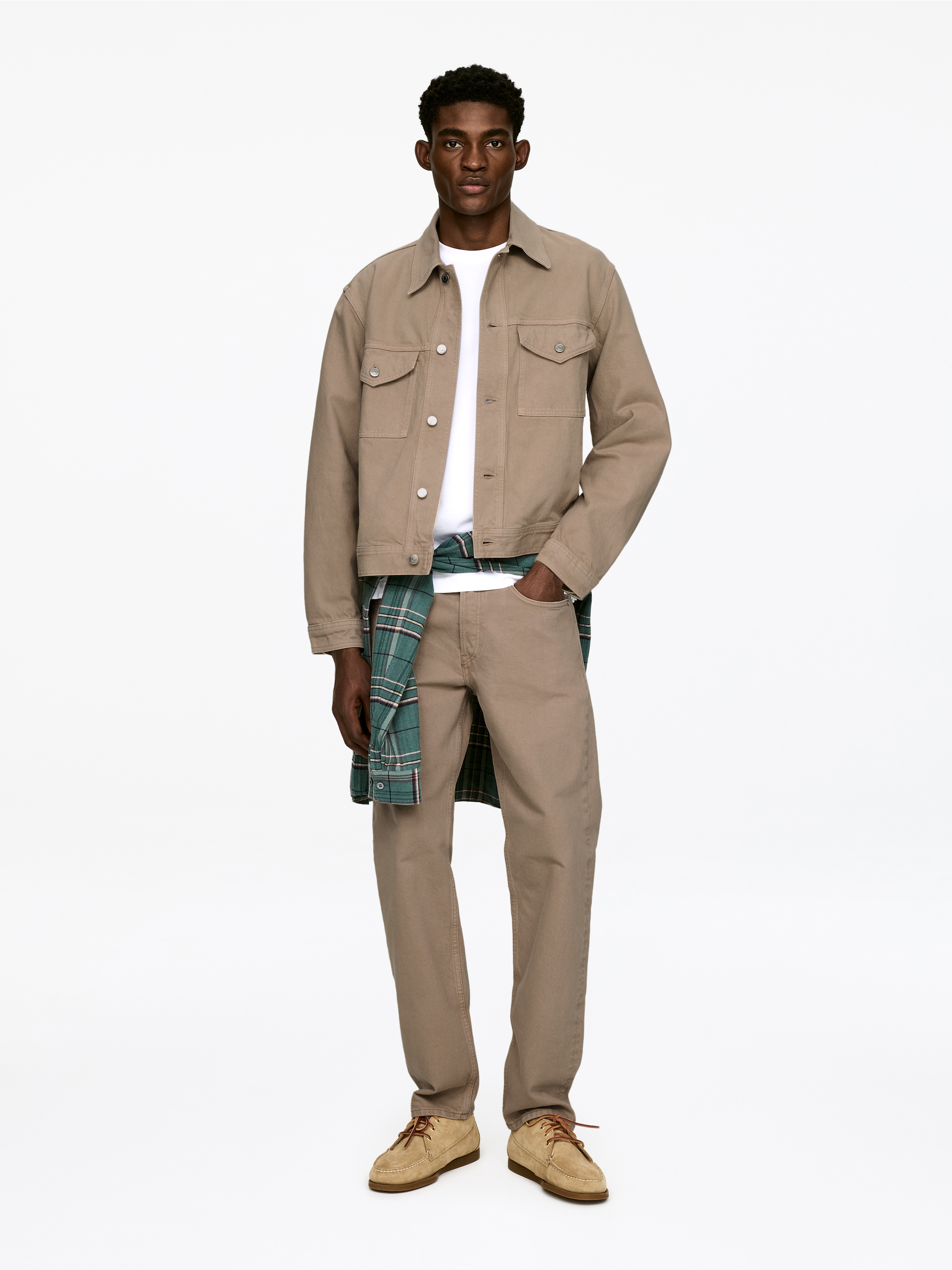 Visualizza immagine più grande: Giacca in denim tinto in capo - Argilla - UOMO | H&M IT 1