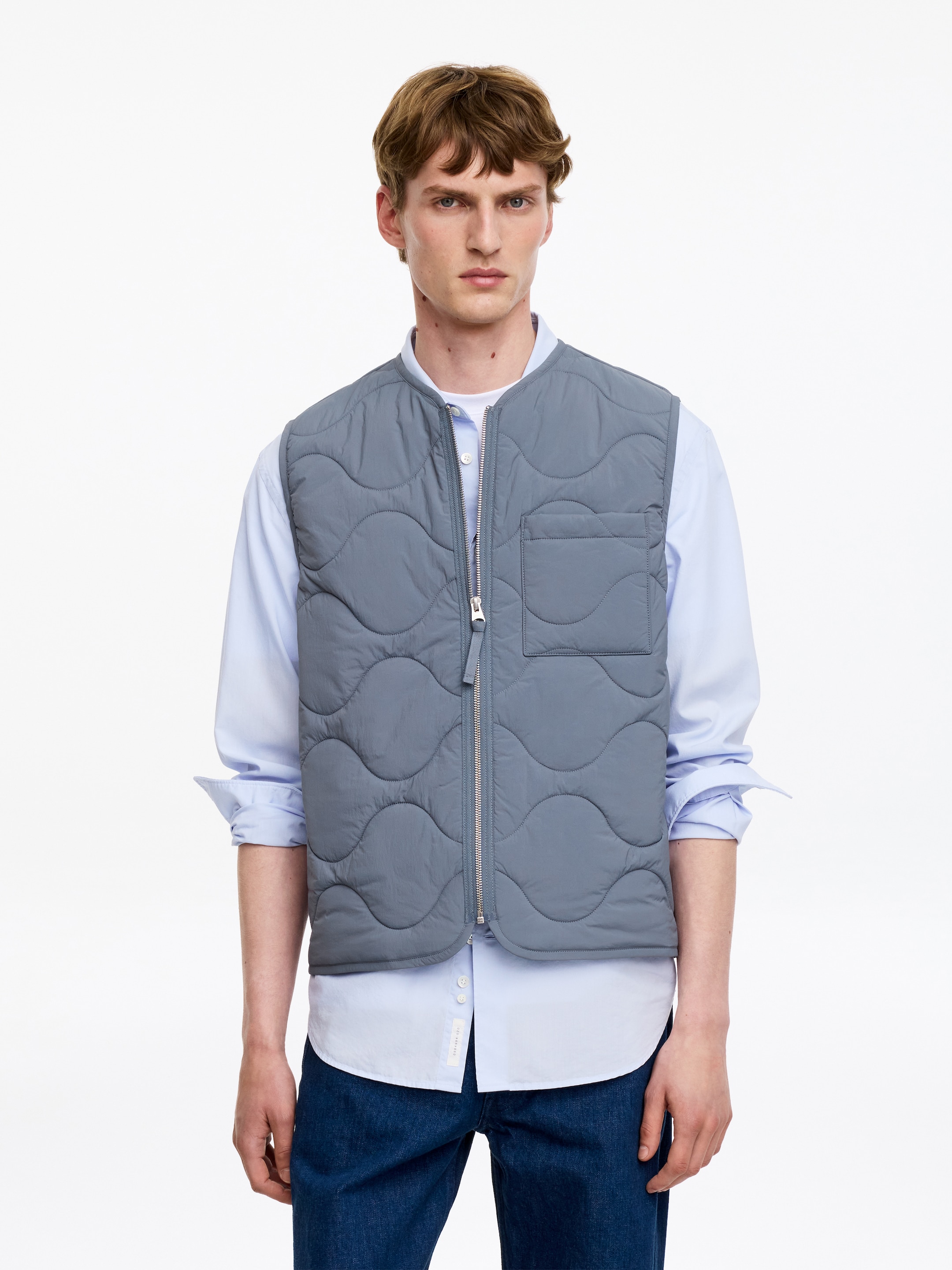 2-in-1 Quilted Liner Vest - Blueish Grey - Regular fit - Men - StillMedia/Lookbook - 6