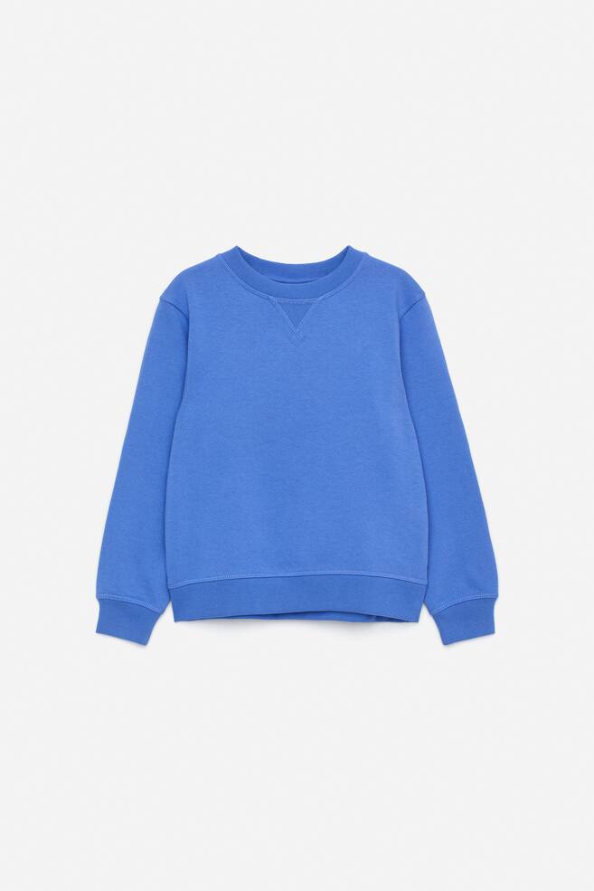 French Terry Sweatshirt - Sky Blue/Dark Blue/Grey Melange/Lilac Pink/Dark Green/Butter Yellow/Lilac - 1