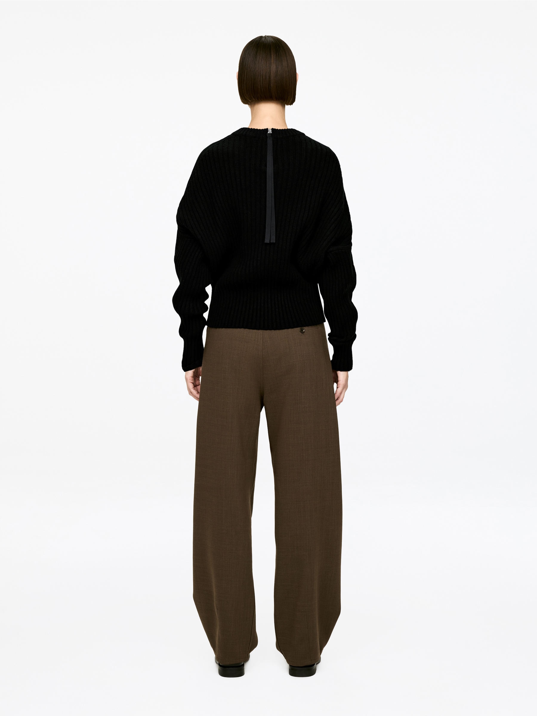 Zip-Detail Wool Jumper - Black - Regular fit - Women - StillMedia/Lookbook - 4