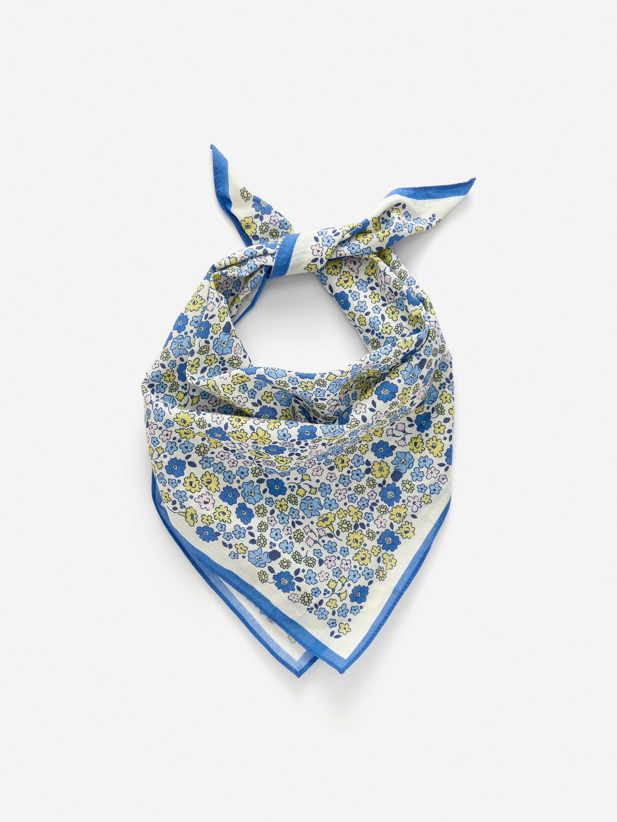 Scarf i bomull - Blå/Blommig - Children - StillMedia/DescriptiveDetail - 4
