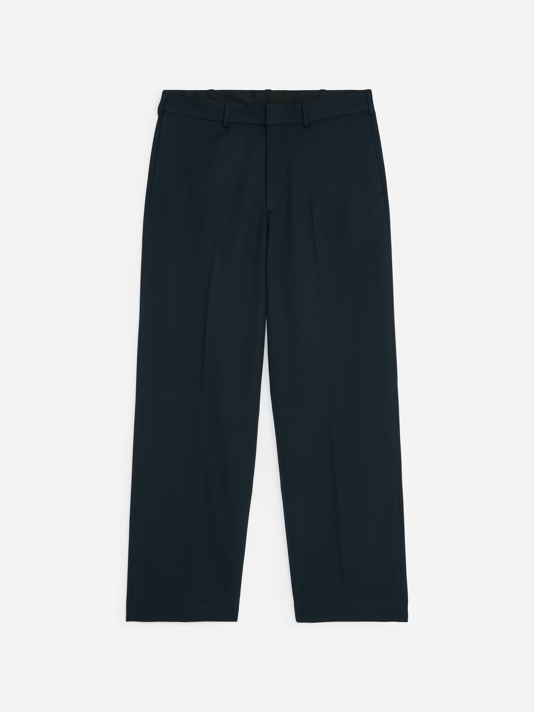 Loose Fit Wool Trousers - Dark Blue - Loose fit - men - StillMedia/DescriptiveStillLife - 1