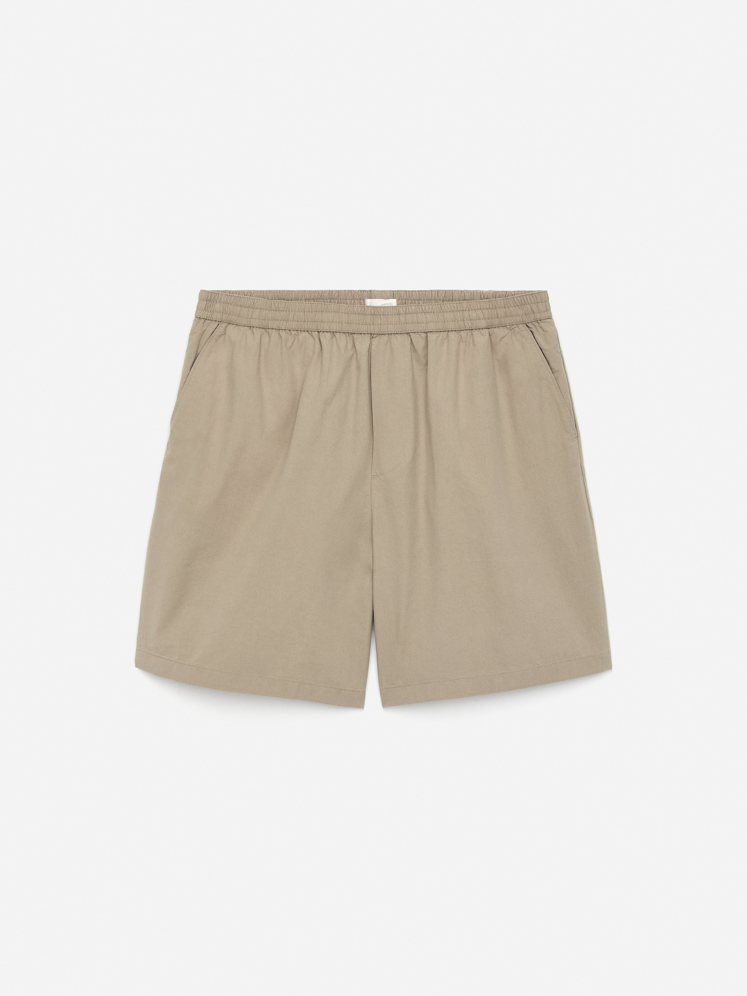 Short en coton - Taupe/Bleu foncé/Bordeaux - 2