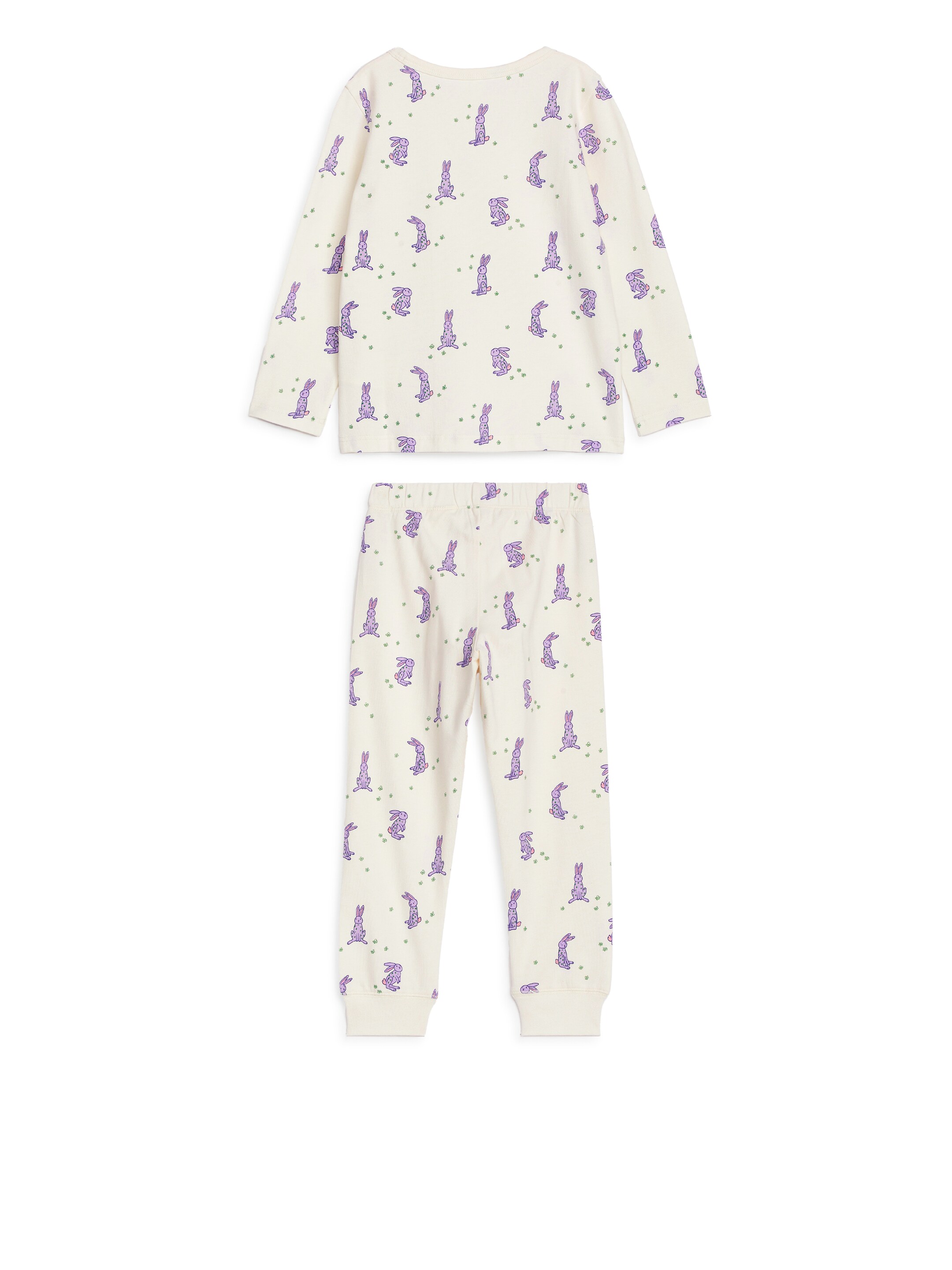 Visa större bild: Trikåpyjamas - Vit - BARN | H&M FI 2