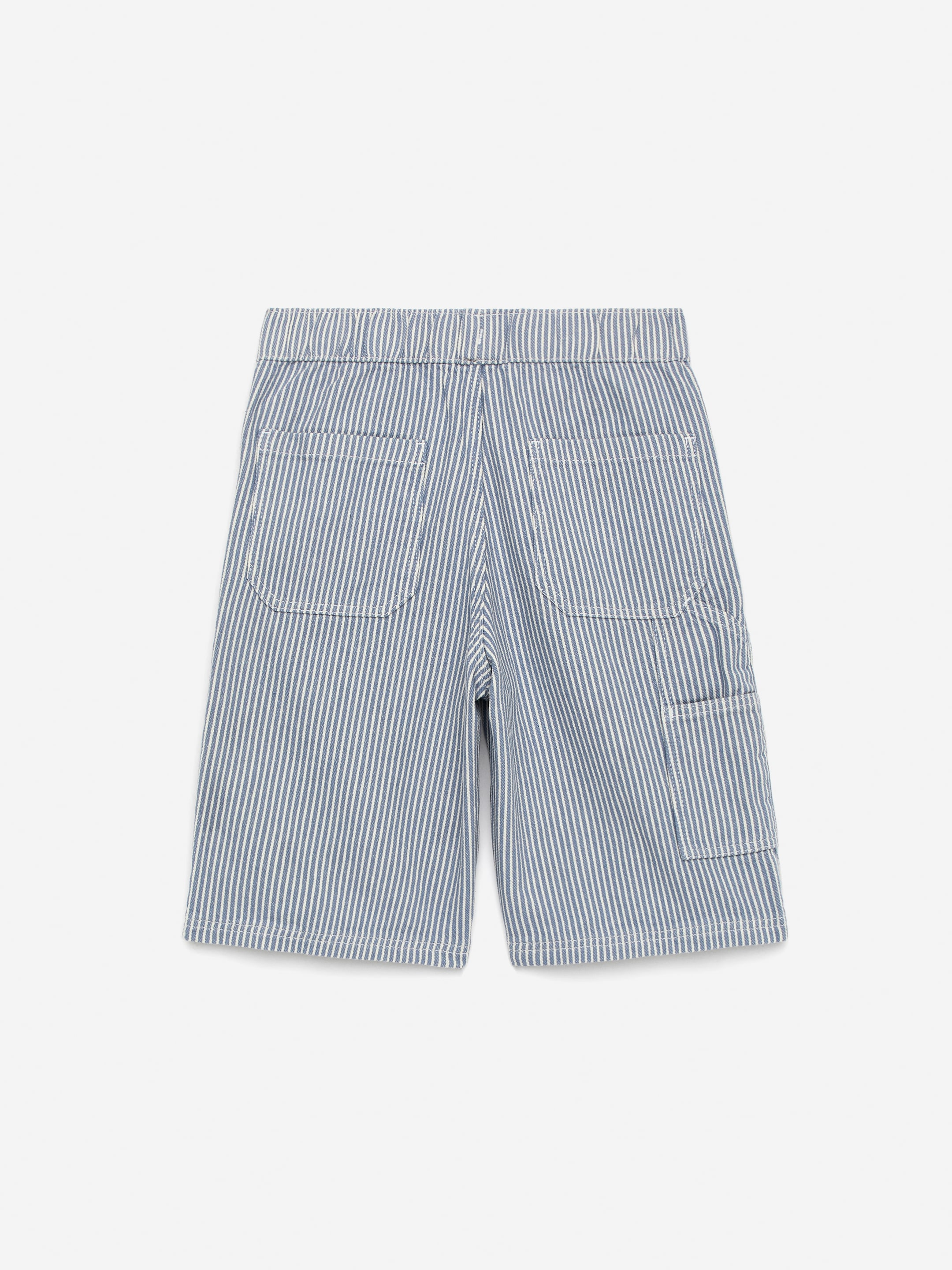 Striped shorts - Blue/White - Regular fit - Children - StillMedia/DescriptiveStillLife - 1