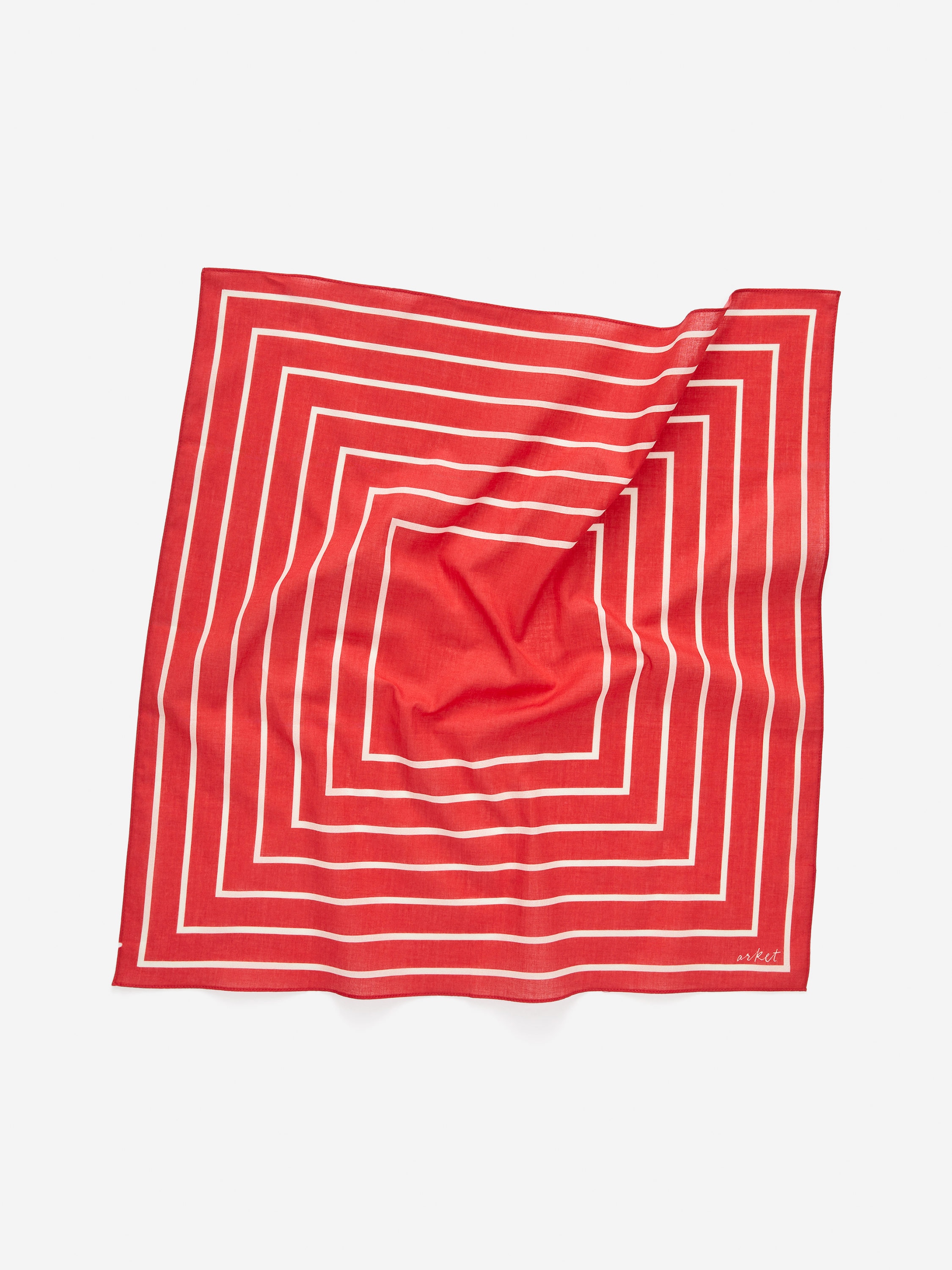 Cotton Bandana - Red/White - Men - StillMedia/DescriptiveStillLife - 2