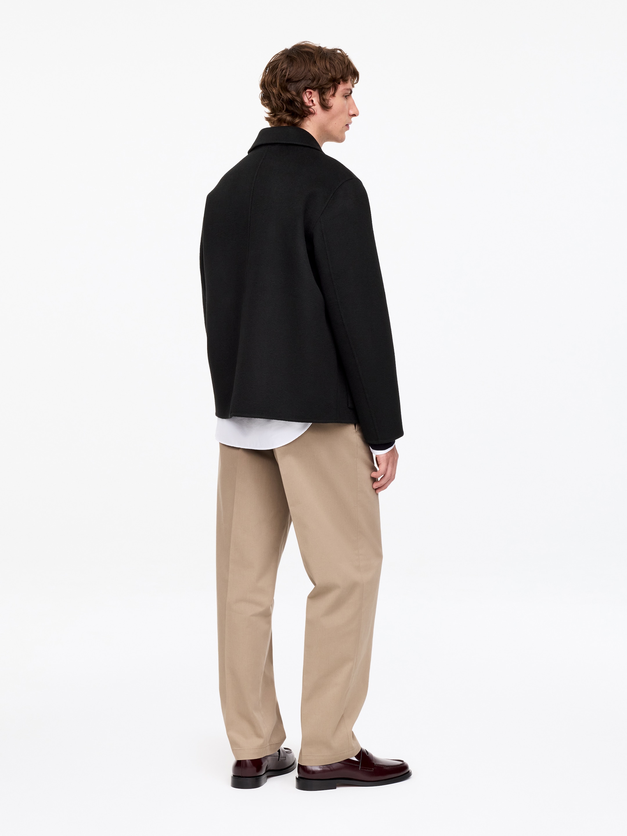 Double-Face Wool Blend Jacket - Black - Regular fit - Men - StillMedia/Lookbook - 3