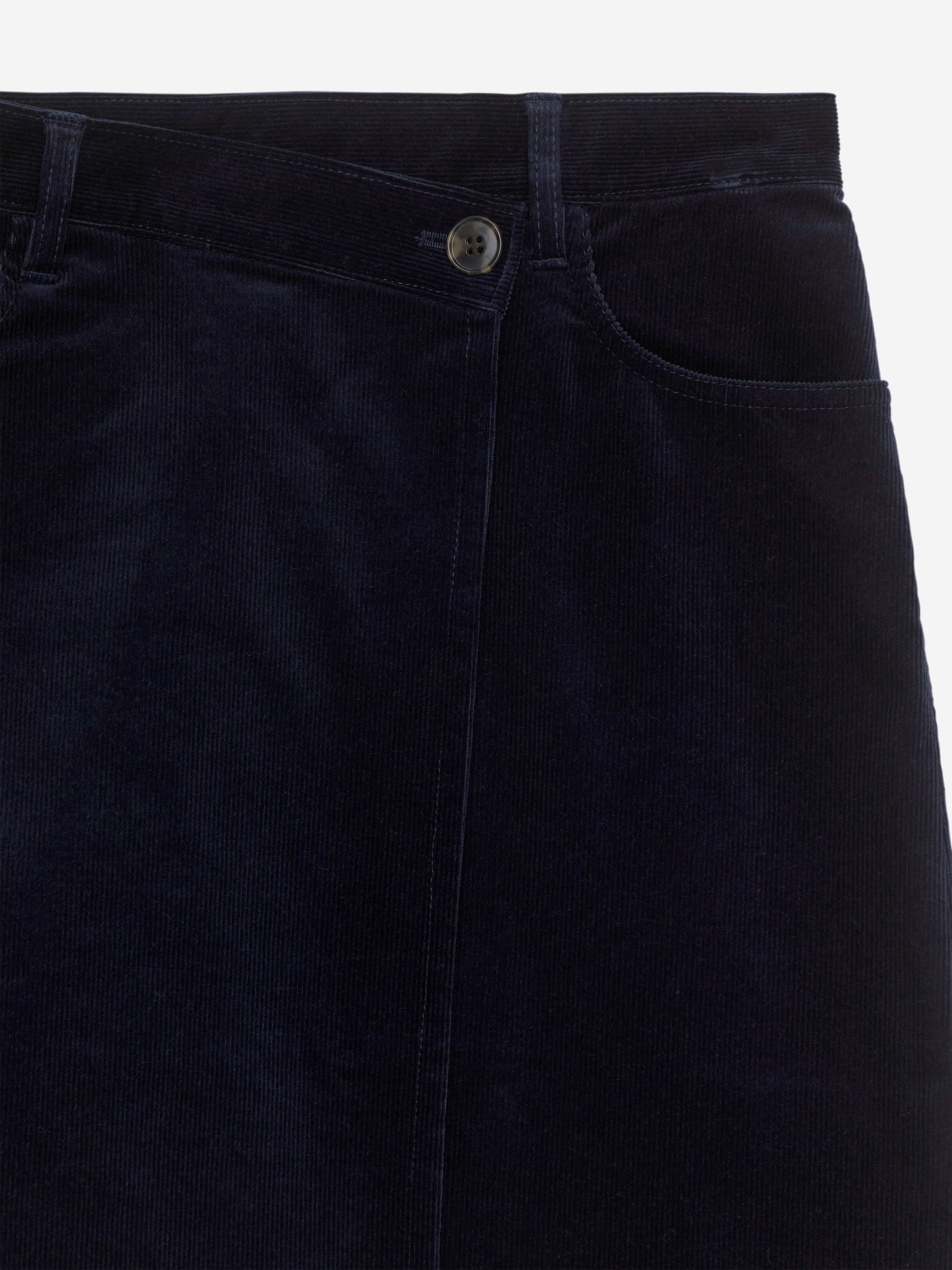 Corduroy Wrap Skirt - Dark Blue - Regular fit - Women - StillMedia/DescriptiveDetail - 8