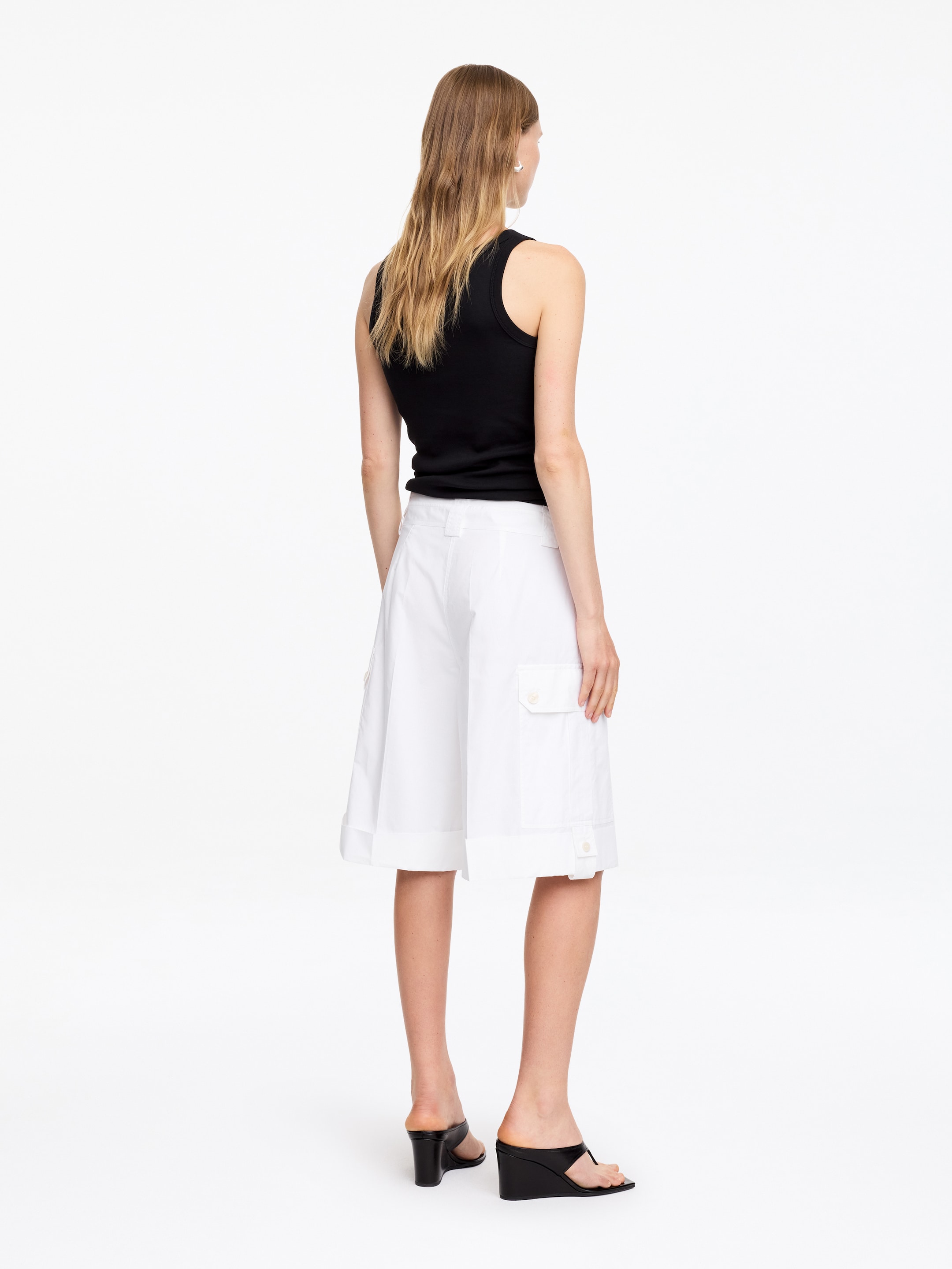 Weiche Utility-Shorts - Weiß - Relaxed Fit - Damen - StillMedia/Lookbook - 2