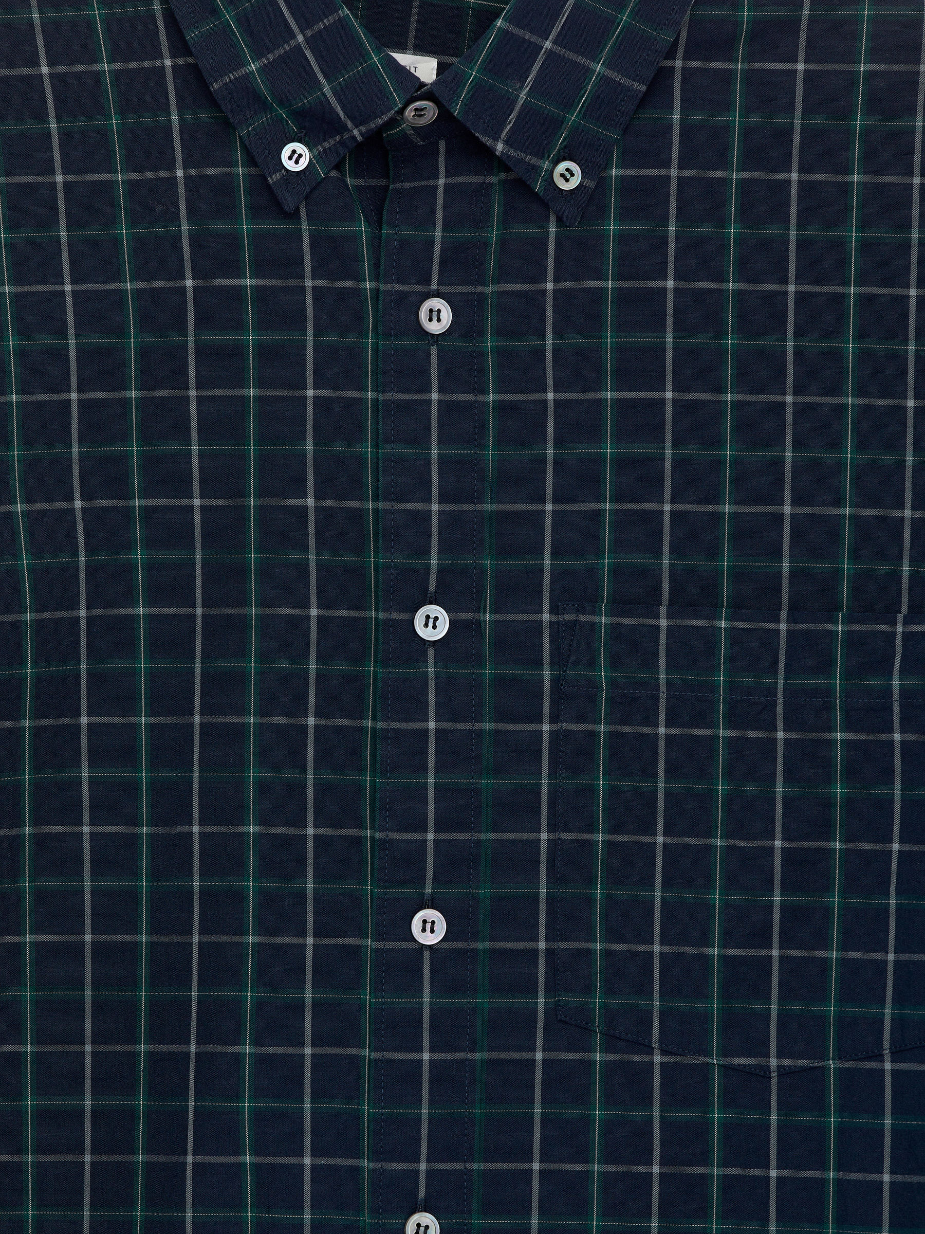Relaxed Cotton Shirt - Dark Blue/Green - Regular fit - men - StillMedia/DescriptiveDetail - 2