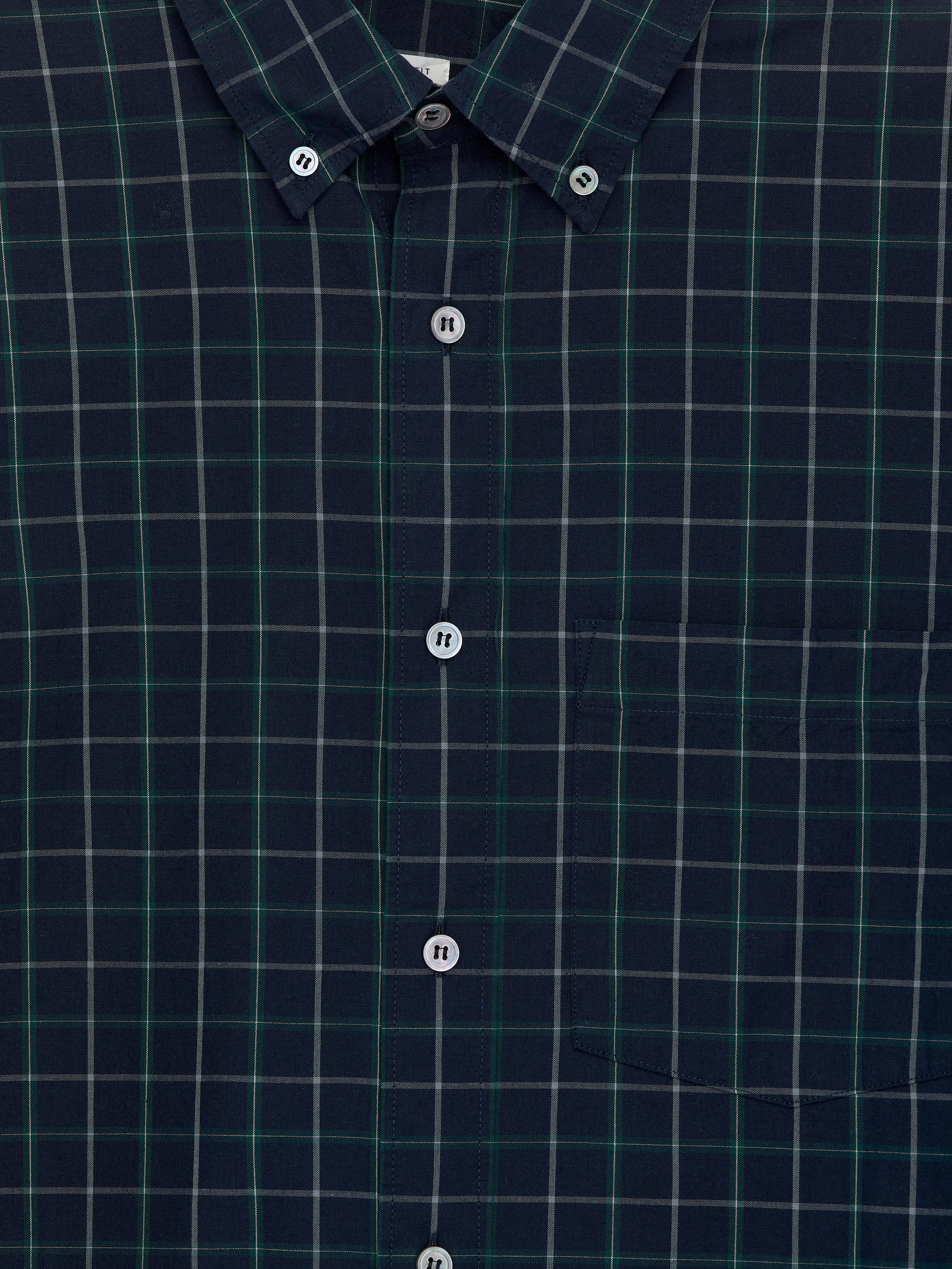 Relaxed Cotton Shirt - Dark Blue/Green - Regular fit - men - StillMedia/DescriptiveDetail - 2