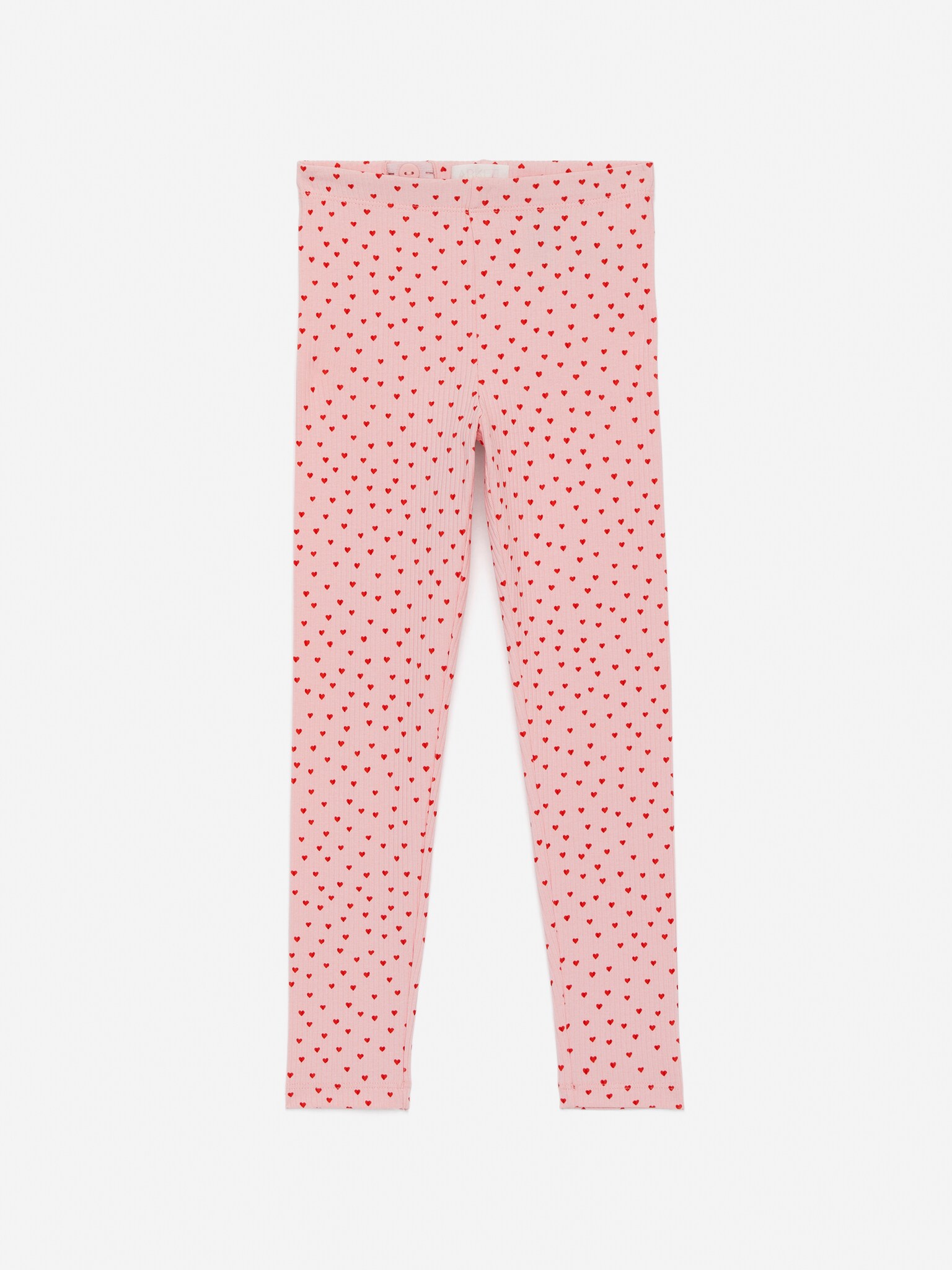 Ribbed Leggings - Pink/Red Hearts/Off White/Multicolour/Off-White/Black