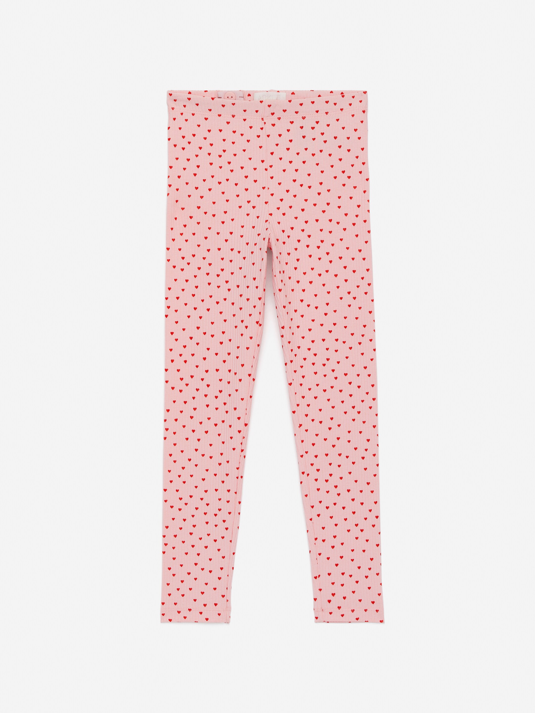 Ver imagen más grande: Leggings de canalé - Rosa/corazones rojos - NIÑOS | H&M ES 1