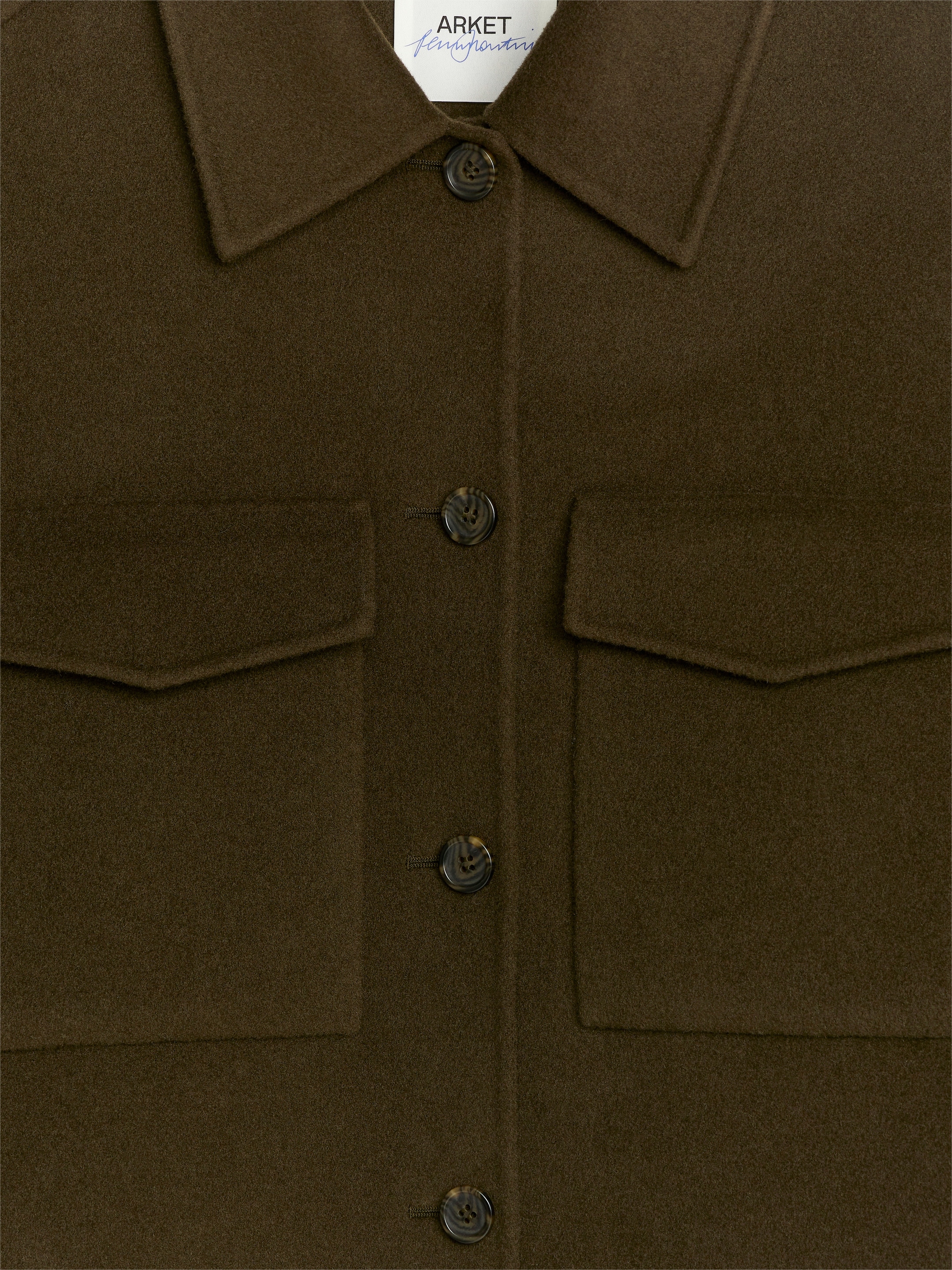 Penny Martin and ARKET Wool Overshirt - Khaki Green - Regular fit - Women - StillMedia/DescriptiveDetail - 2