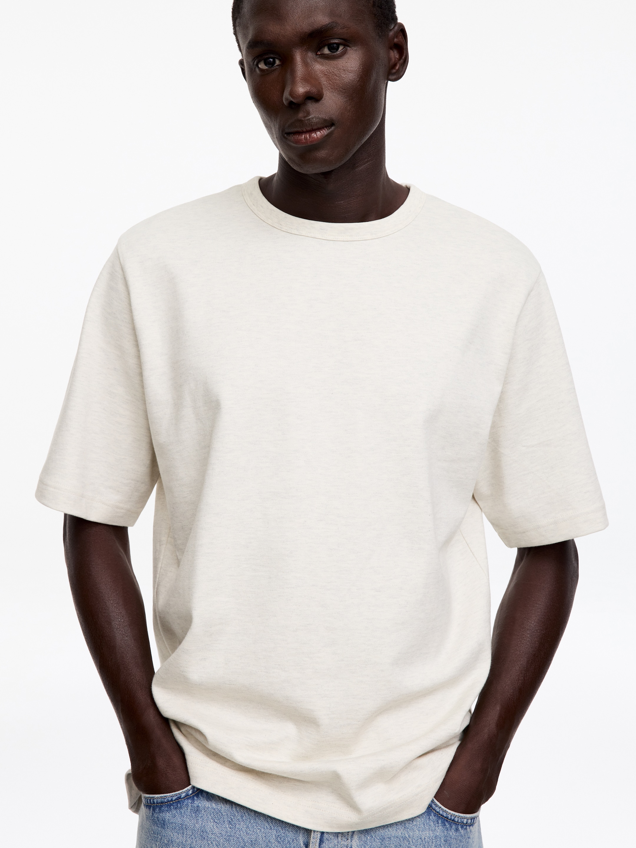 270 GSM Oversized T-Shirt - Oat - Relaxed fit - men - StillMedia/Lookbook - 16
