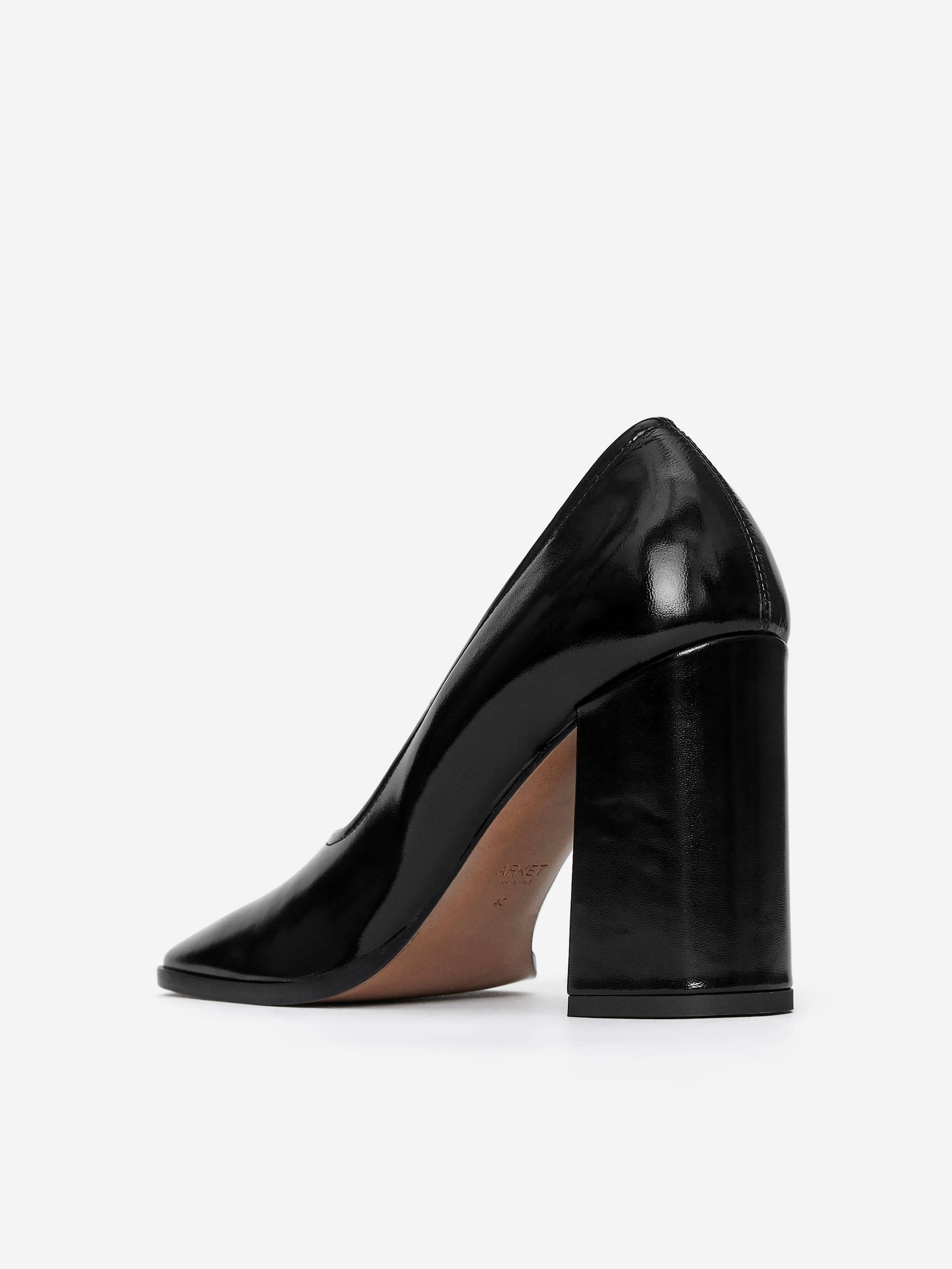 Block Heel Leather Pumps - Black - Women - StillMedia/DescriptiveStillLife - 6