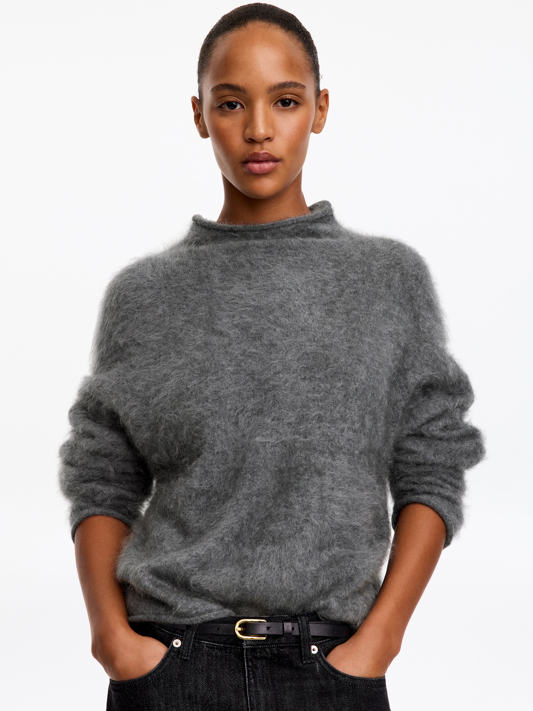 Rollkragenpullover aus reinem Kaschmir - Grau - Relaxed Fit - women - StillMedia/Lookbook - 5