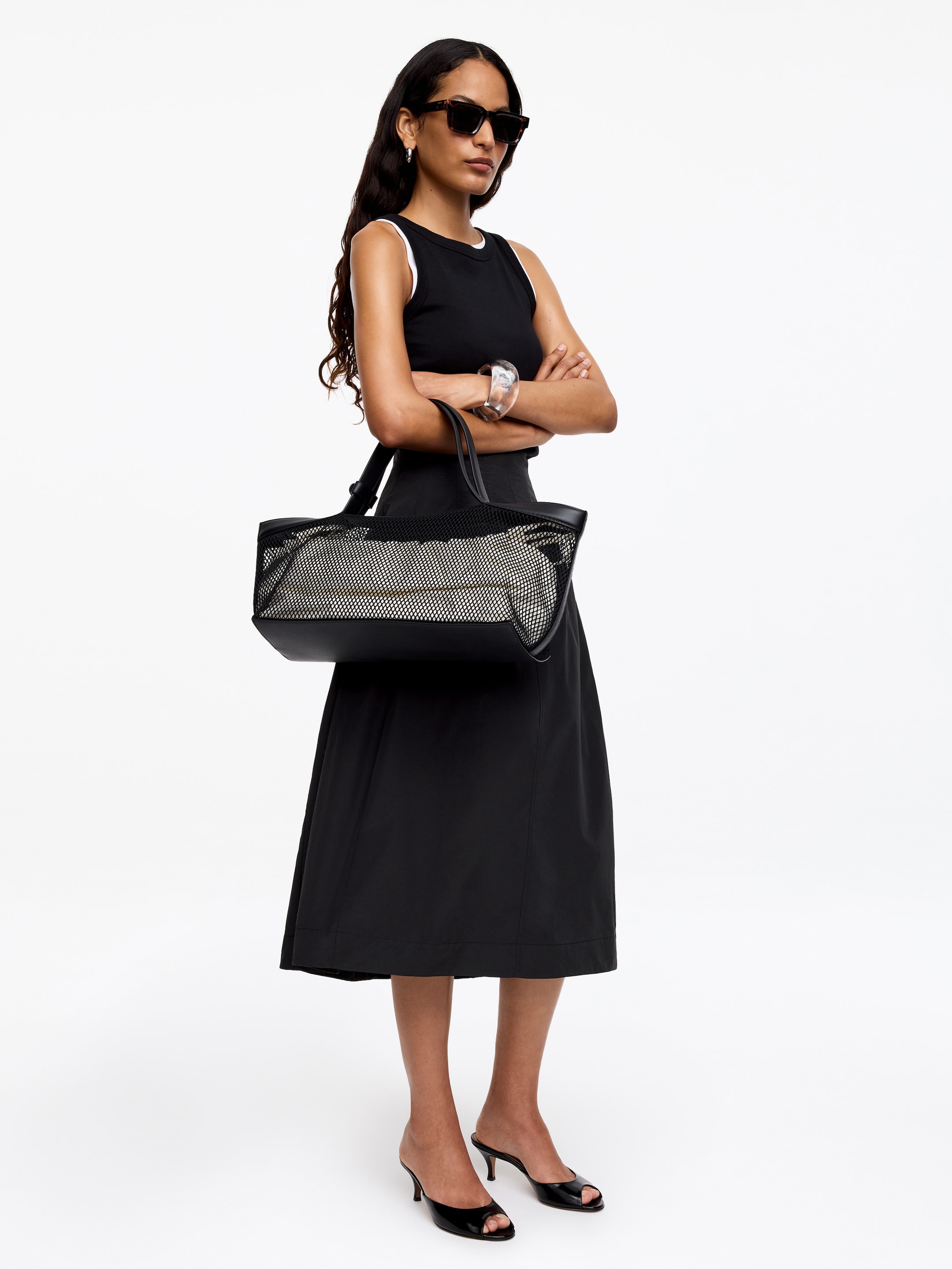 Waisted Midi Skirt - Black - Regular fit - Women - StillMedia/Lookbook - 4