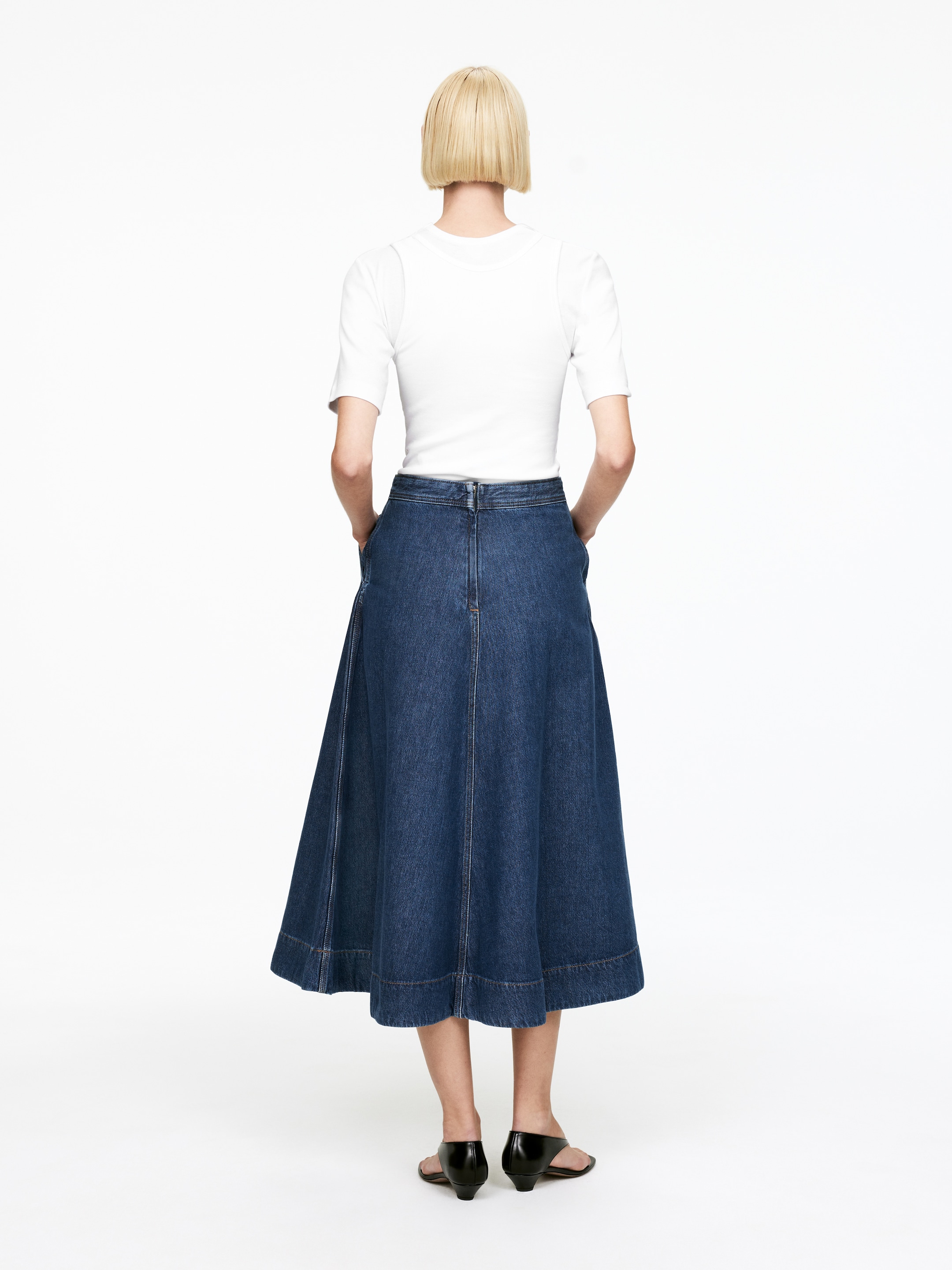 Visualizza immagine più grande: Gonna in denim a trapezio - Blu - DONNA | H&M IT 4