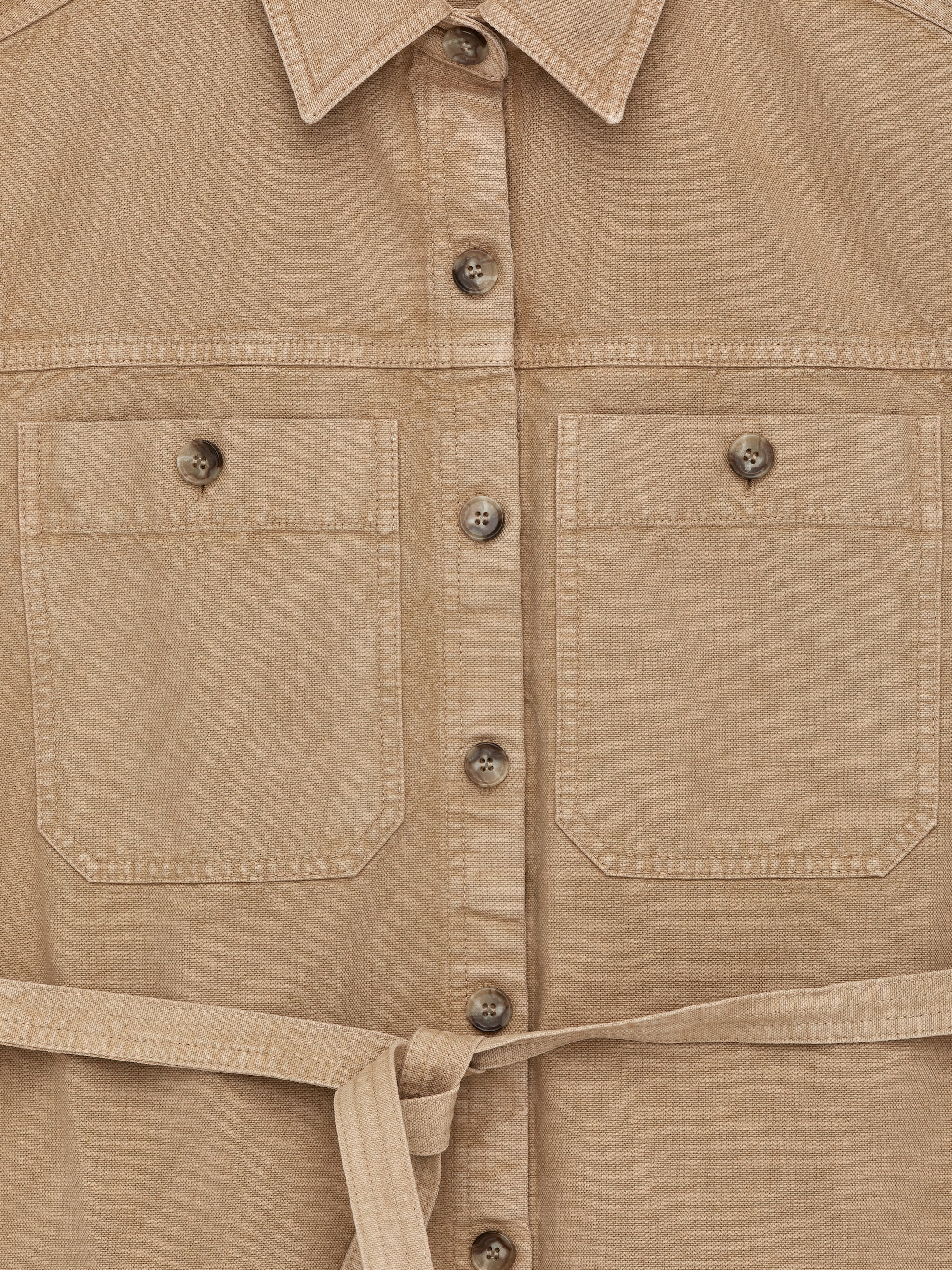 Utility Cotton Vest - Beige - Regular fit - Women - StillMedia/DescriptiveDetail - 2