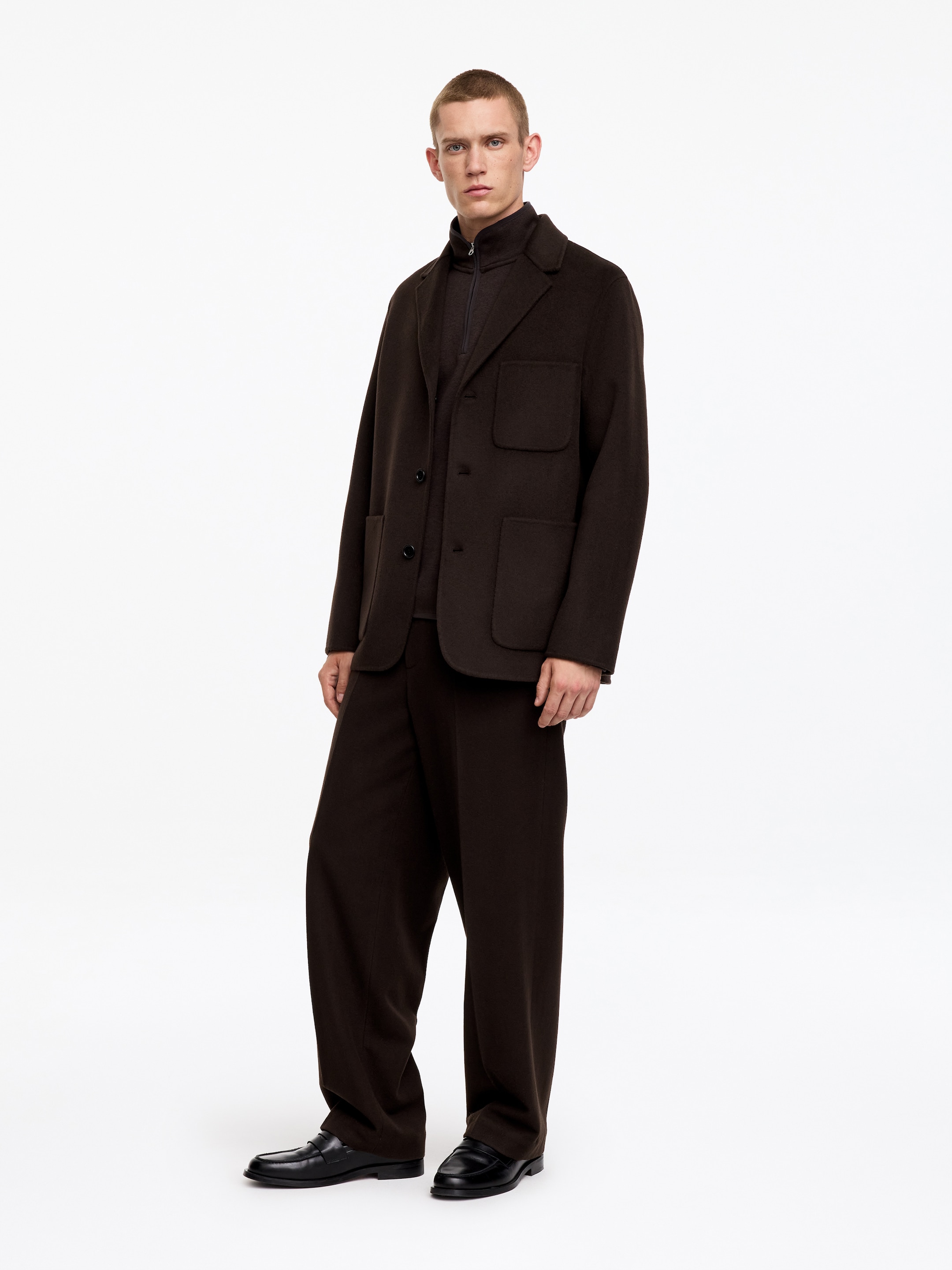 Blazer en laine double face - Marron foncé - Regular fit - men - StillMedia/Lookbook - 6