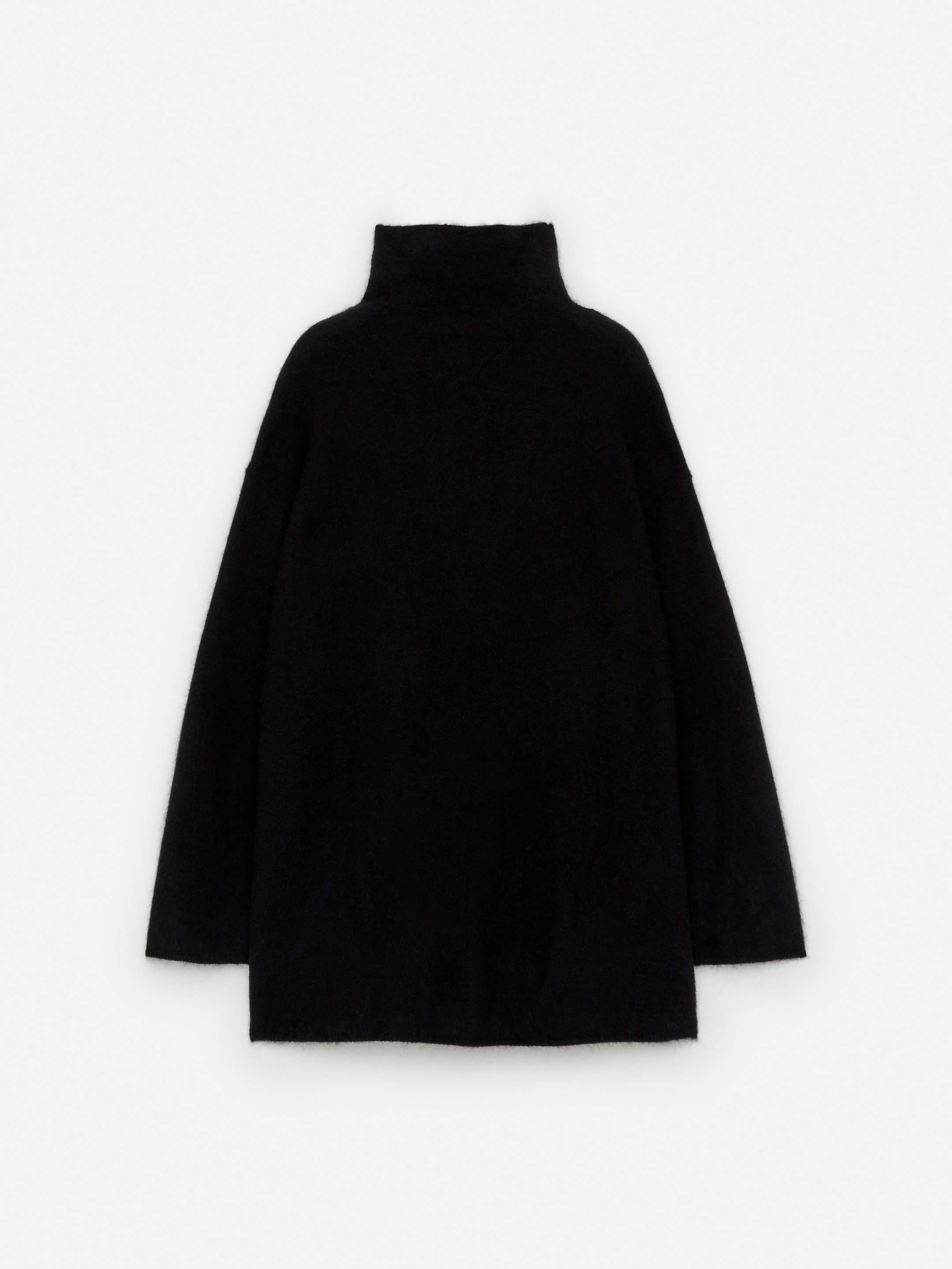 Alpaca-Wool Blend Chimney Jumper - Black - Relaxed fit - women - StillMedia/DescriptiveStillLife - 1