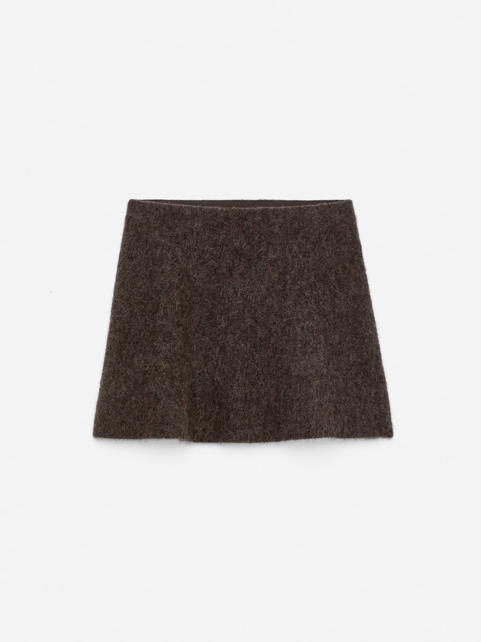 Alpaca-Wool Blend Skirt - Braun - 2