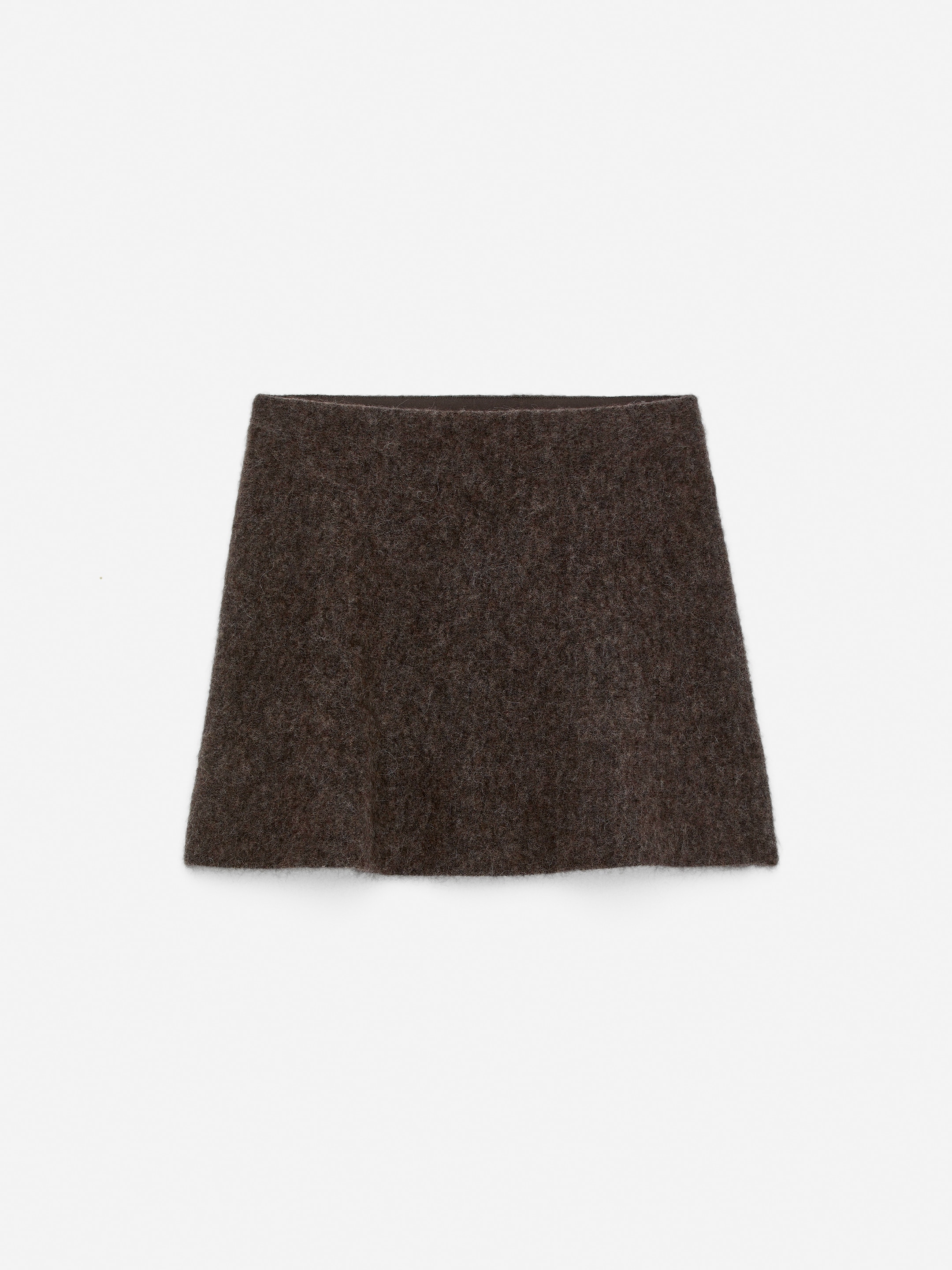 Alpaca-Wool Blend Skirt-#38373F-16079