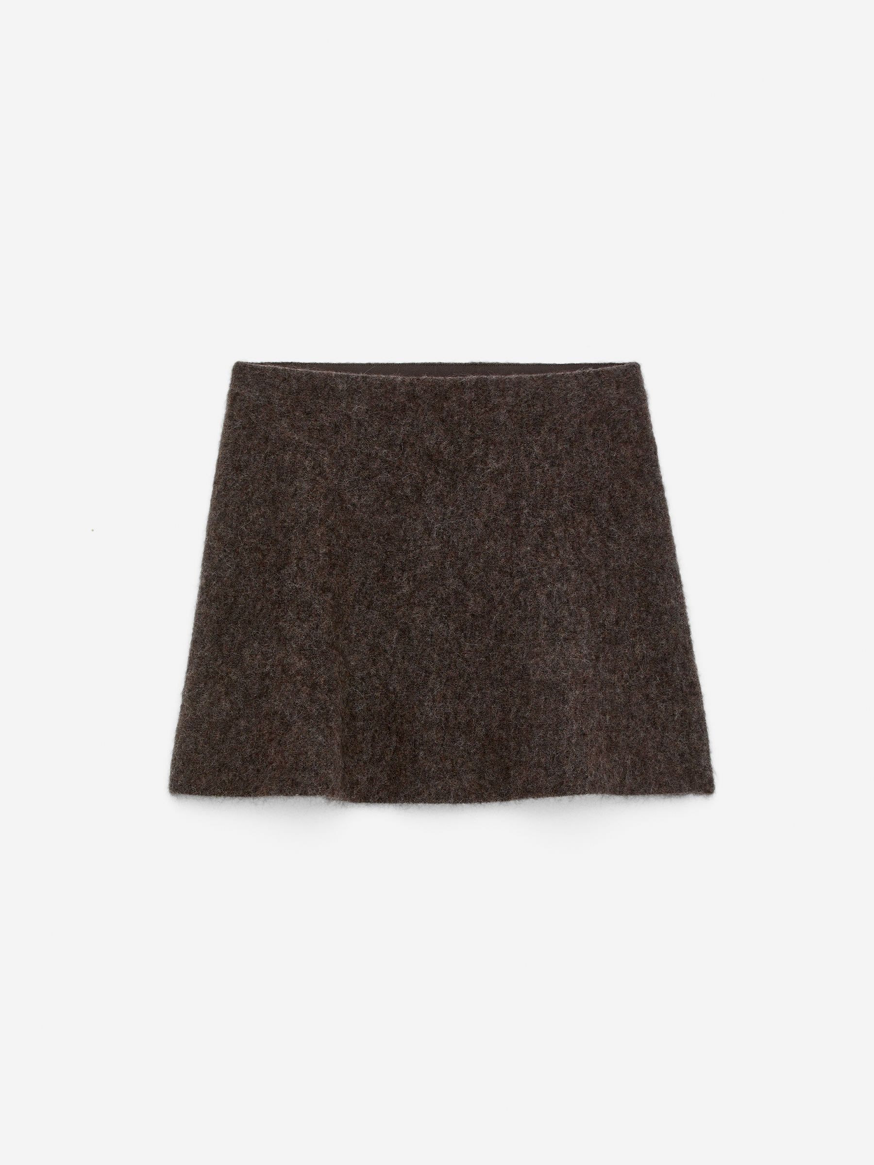 Alpaca-Wool Blend Skirt - Brown - Loose fit - Women - StillMedia/DescriptiveStillLife - 2