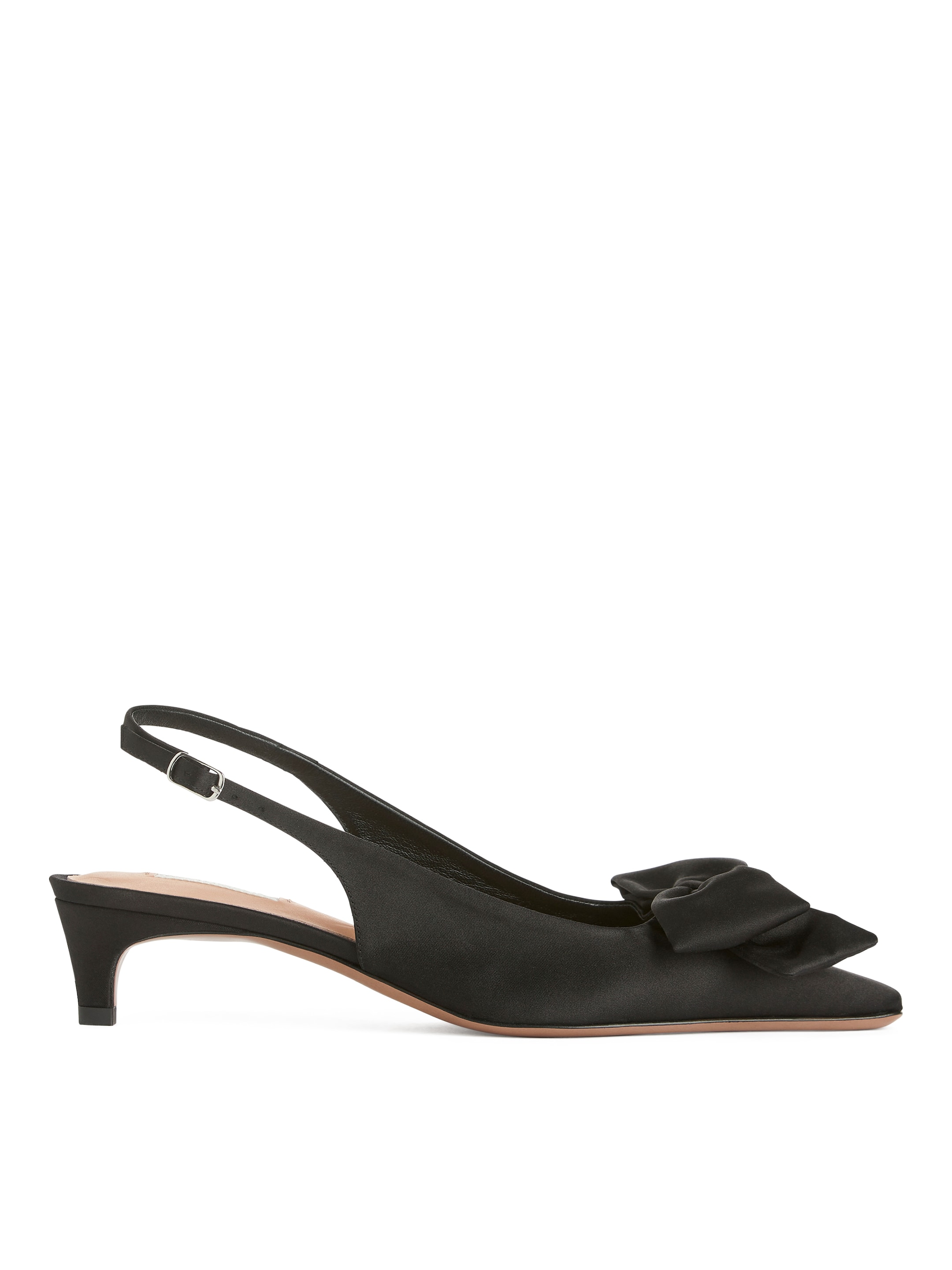 Grotere afbeelding bekijken: Zachte pumps met strik en slingback - Zwart - DAMES | H&M NL 1