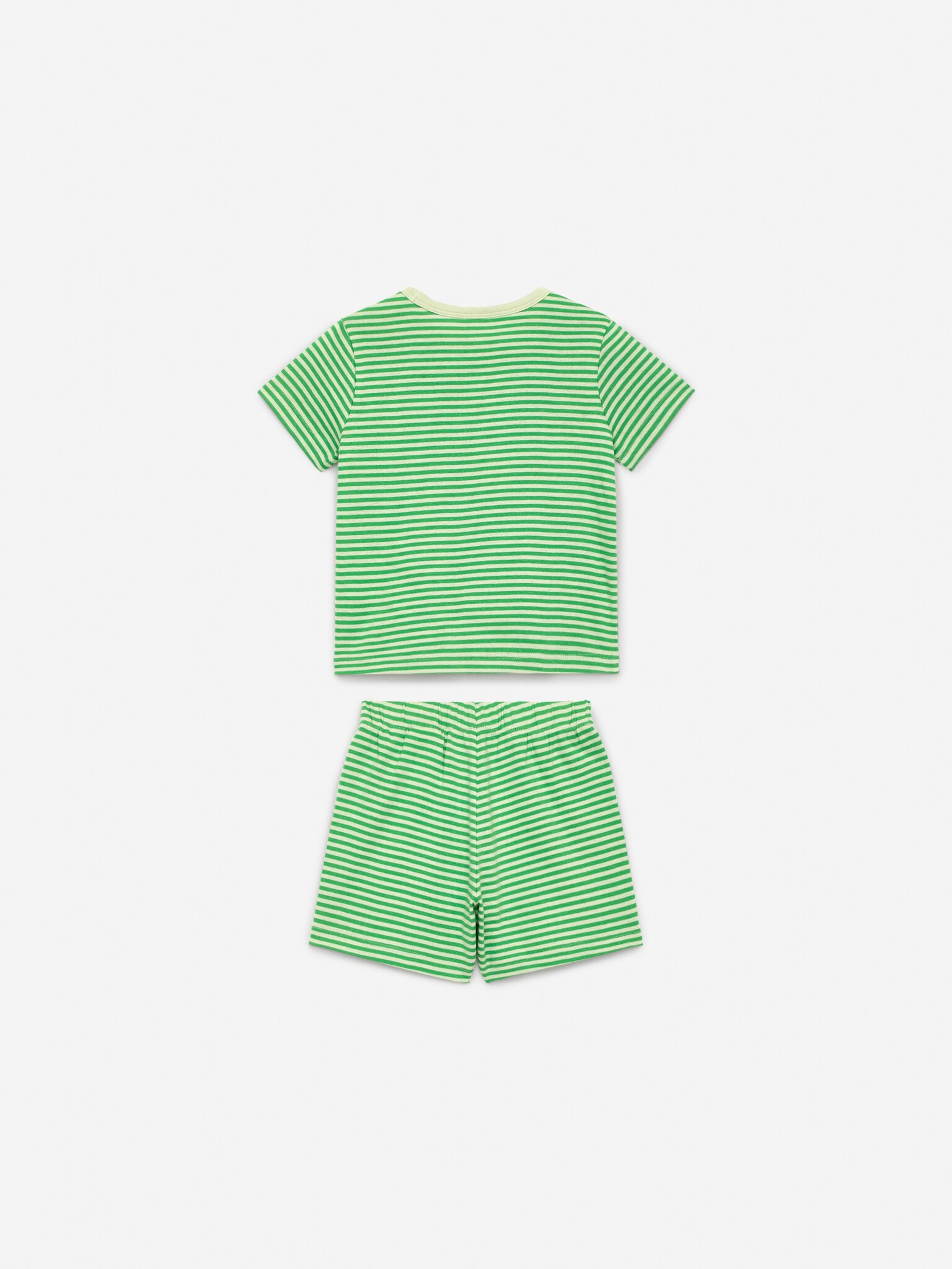 Short Jersey Pyjama Set - Green/Striped/Light Blue/Blue/White/White/Pink/Red Hearts/Lilac/Purple - 2