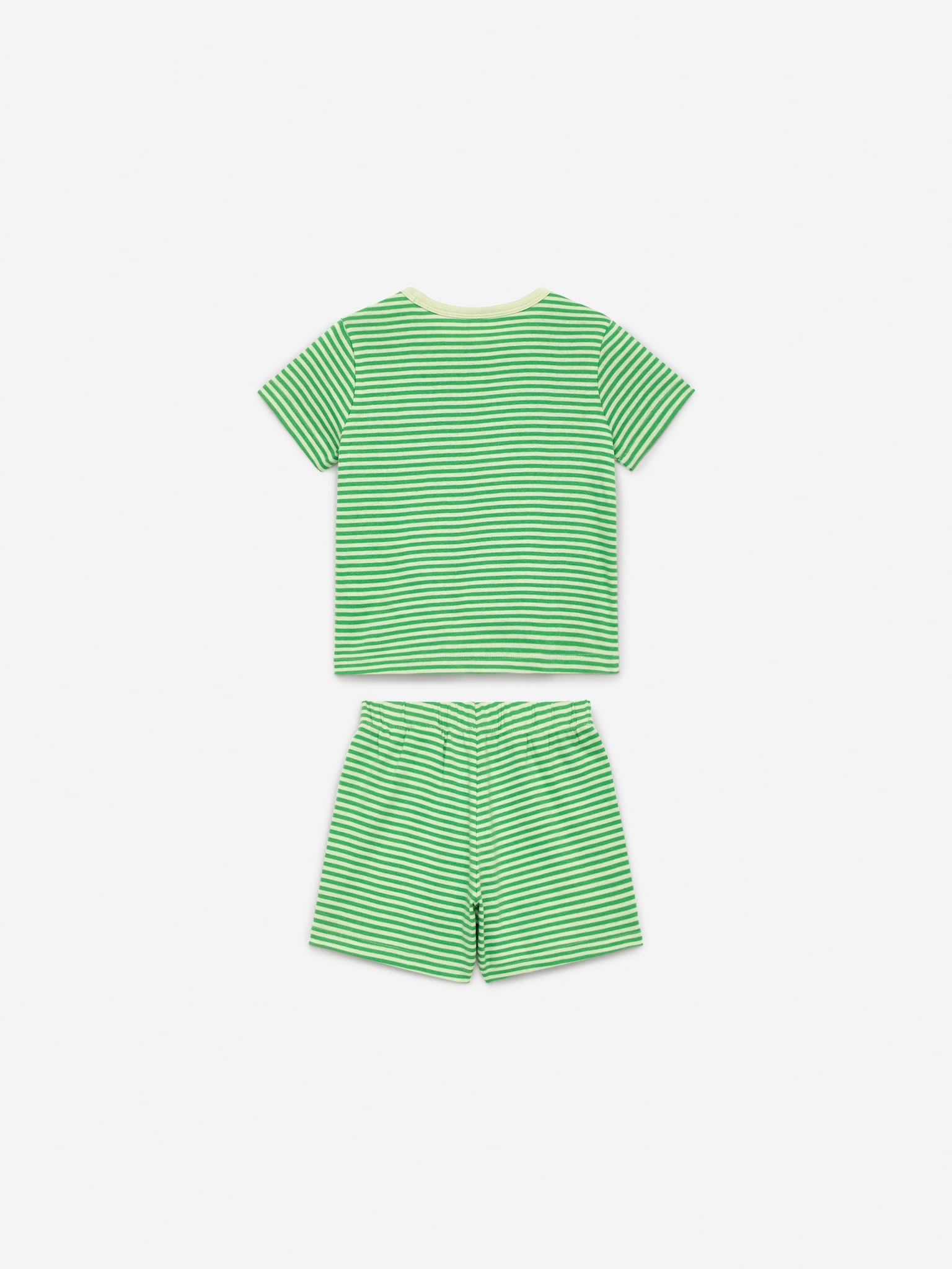 Ensemble pyjama court en jersey - Vert/Rayures/Bleu/Blanc/Bleu ciel/Blanc/Rose/Cœurs rouges/Rose/Pois bleus/Lilas/Violet - 3