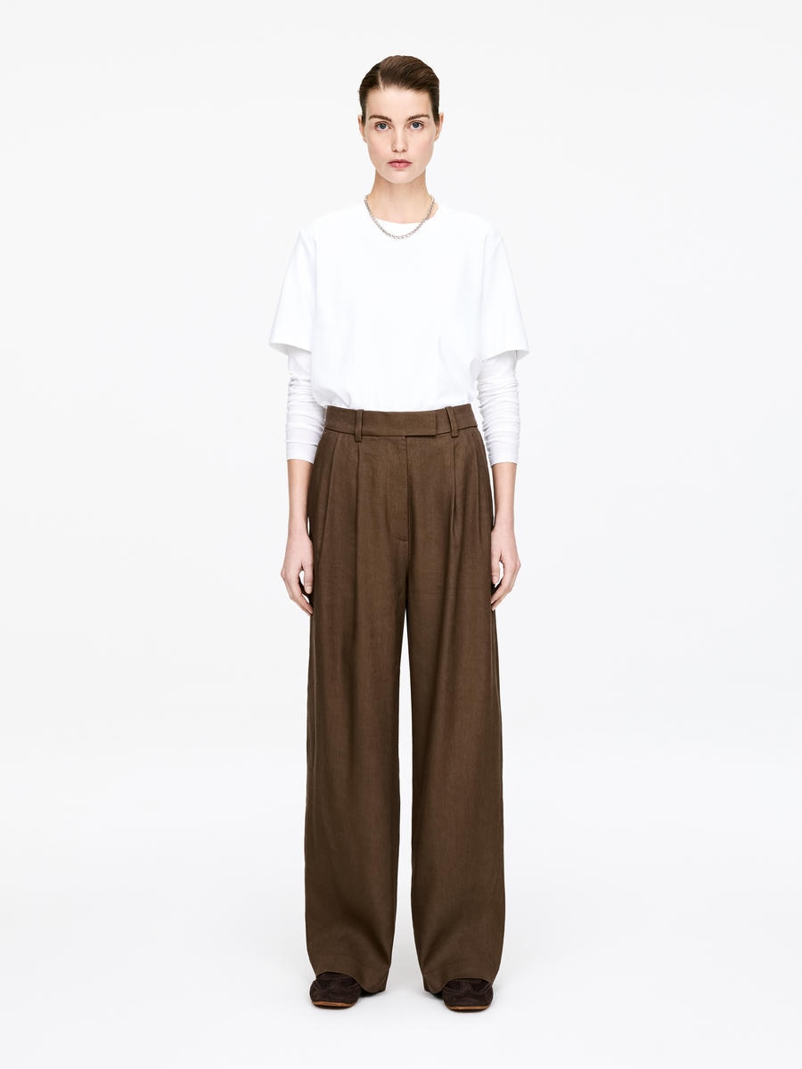 ARKET Women's  Wide Tailored Trousers Beige,  size 40