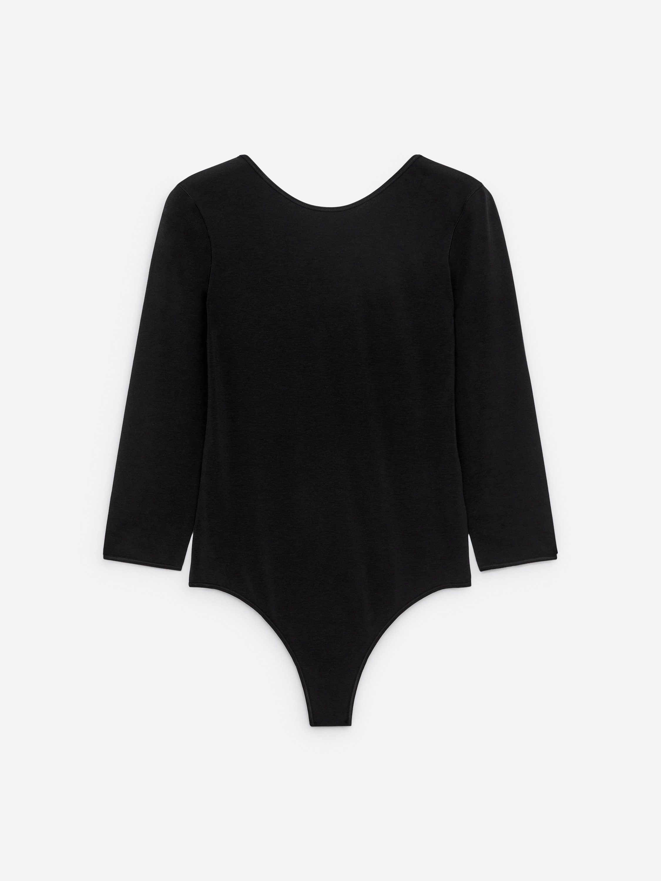 Body a maniche lunghe - Nero/Marrone scuro