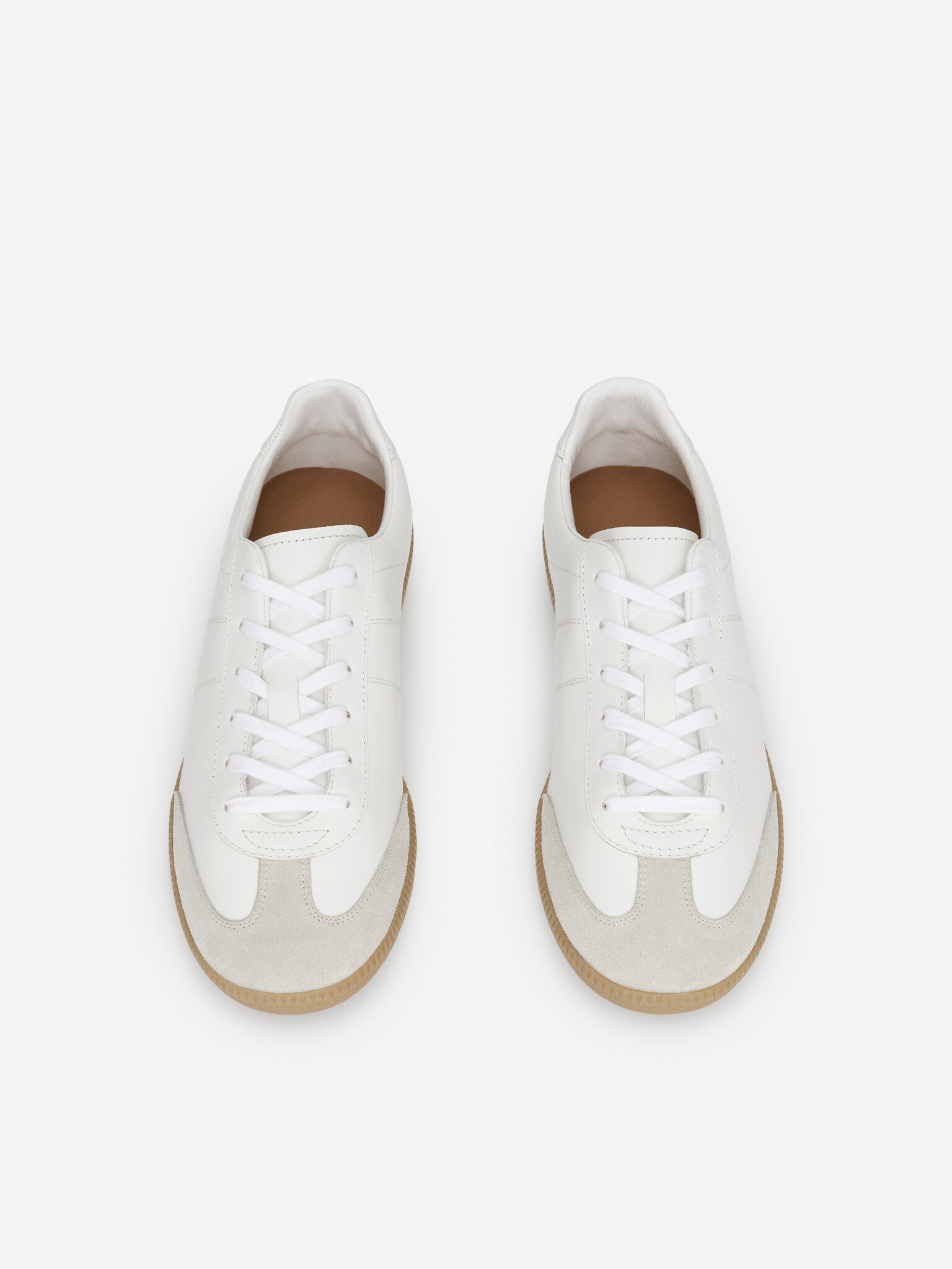 Baskets en cuir - Blanc/Noir - 4