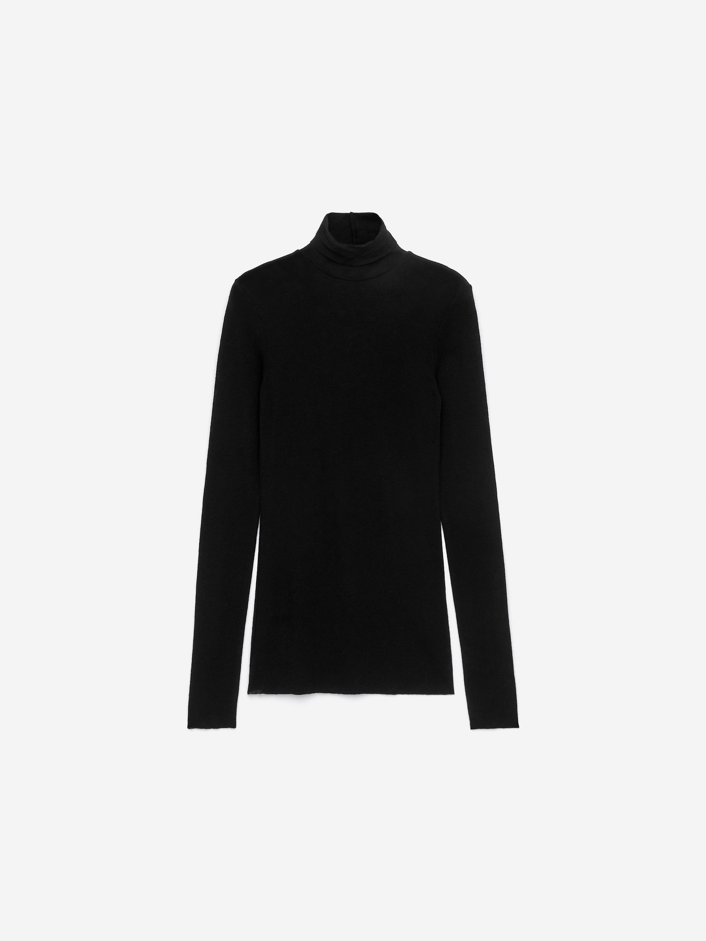 Roll-Neck Wool Top - Black - Slim fit - Women - StillMedia/DescriptiveStillLife - 11