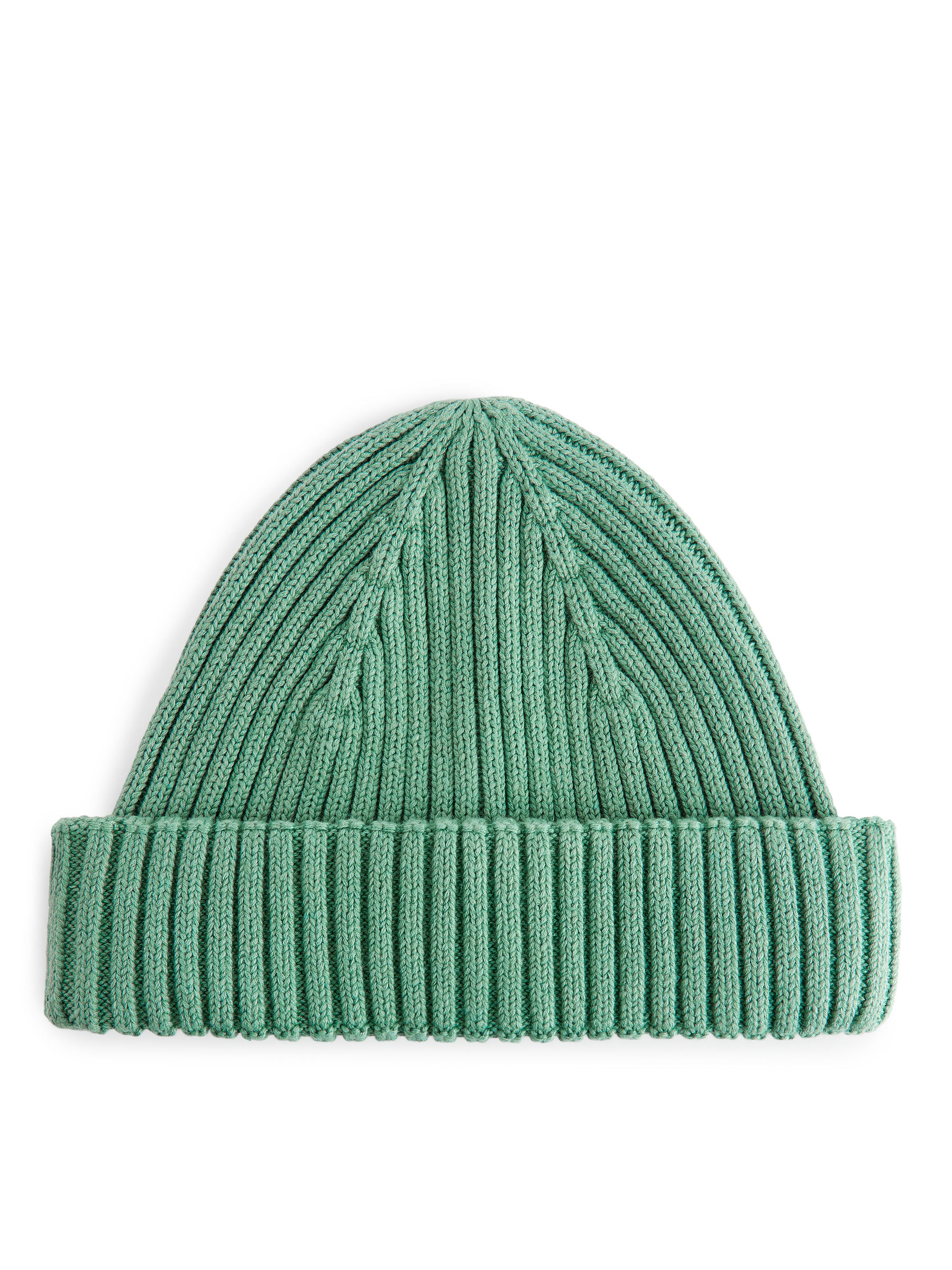 Gerippte Baumwoll-Beanie - Grün - Herren - StillMedia/DescriptiveStillLife - 1