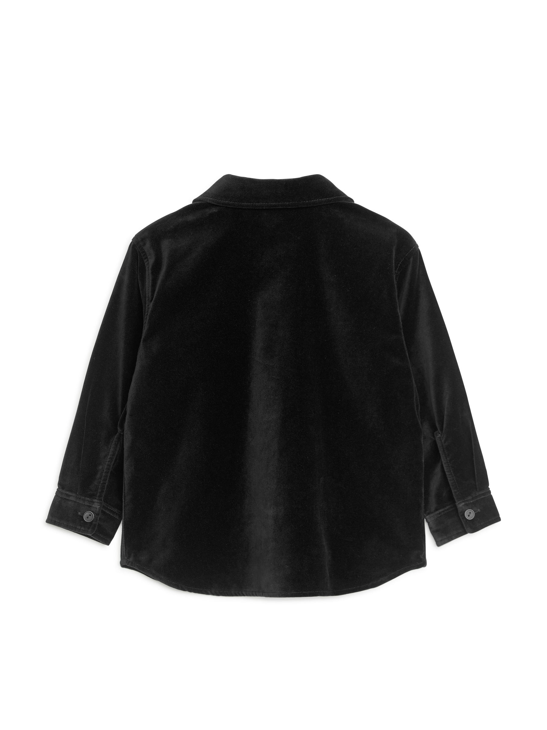 Velvet Overshirt - Black - Regular fit - Children - StillMedia/DescriptiveStillLife - 1