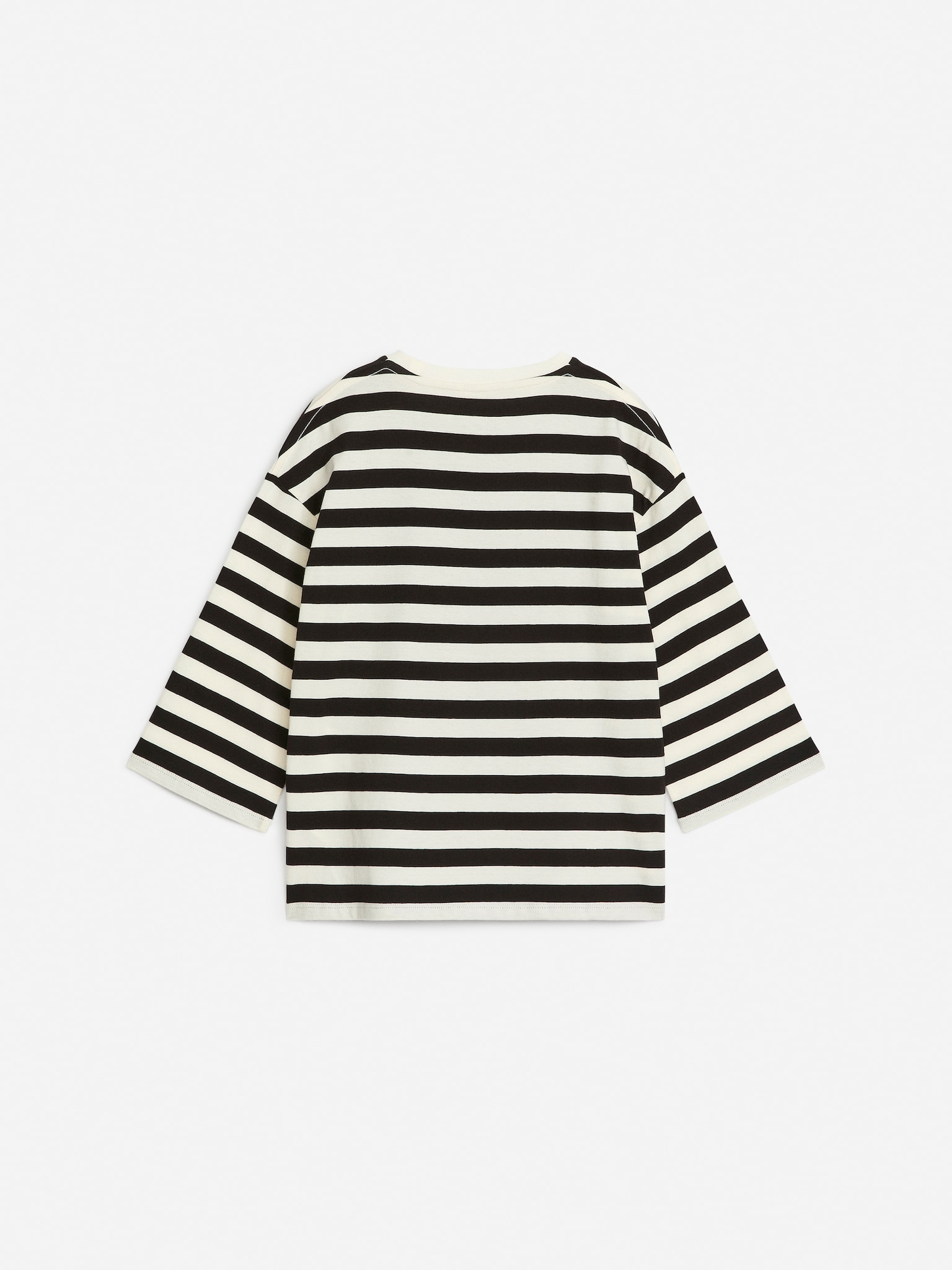 T-shirt à manches longues surdimensionné - Noir/Blanc - 3